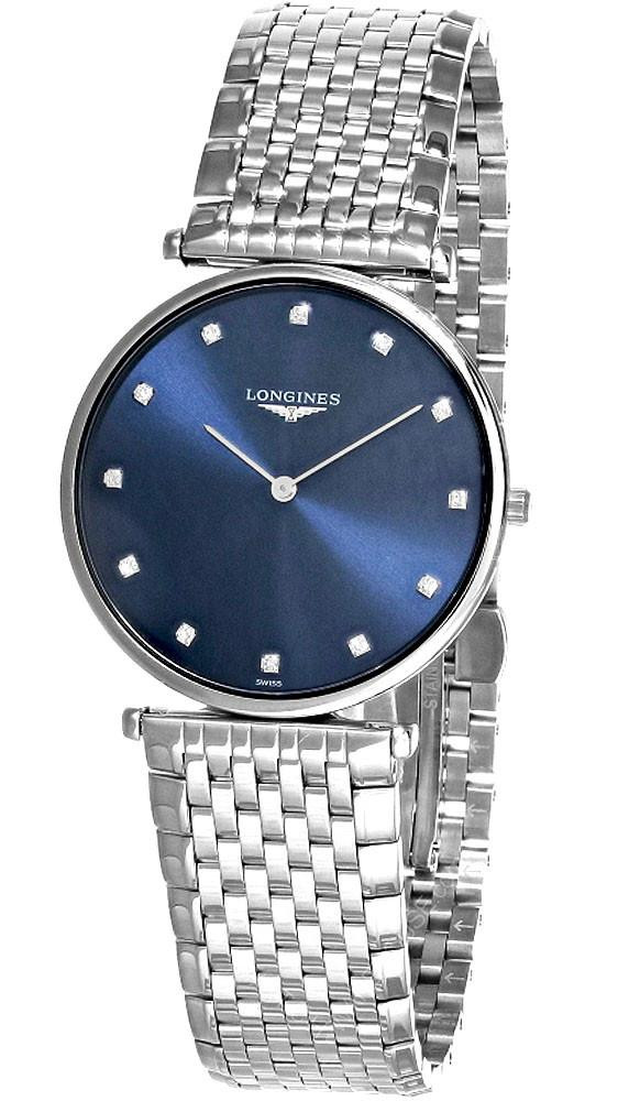 LONGINES La Grande Classique 12 Diamond 36MM Blue Dial Unisex Watch L4755497C / L47554976 / L4.755.4.97.6