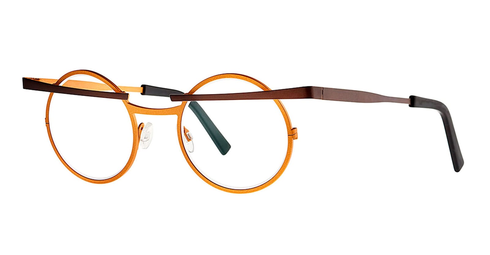 Theo Eyewear Toji - 212 棕色/金色可配镜片眼镜