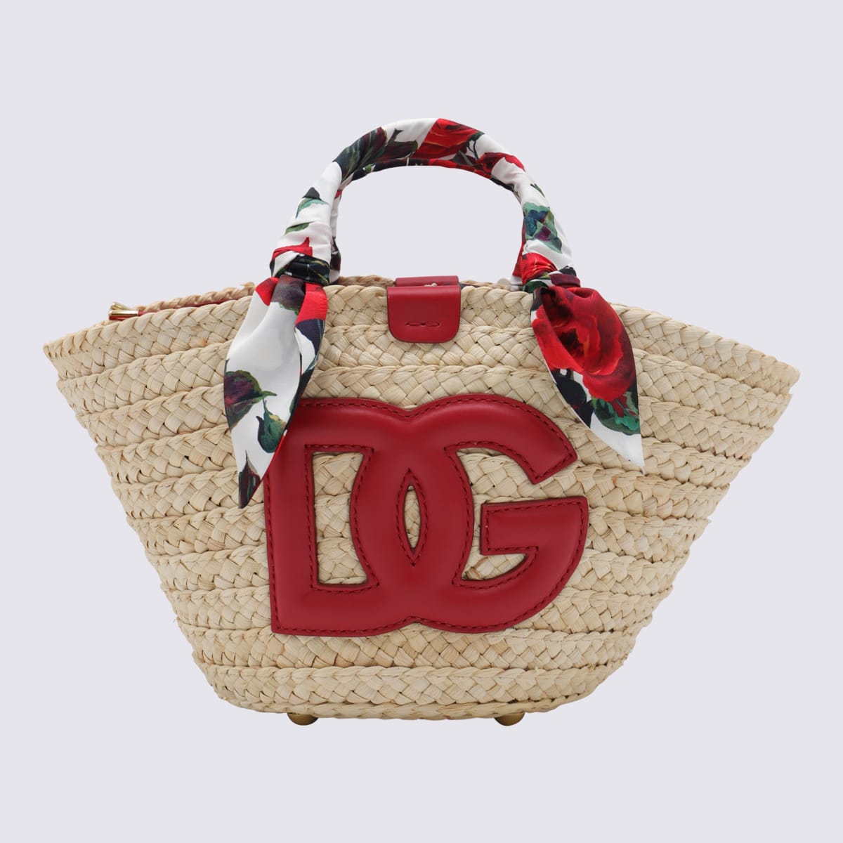 Dolce & Gabbana 米色拉菲草邮差包