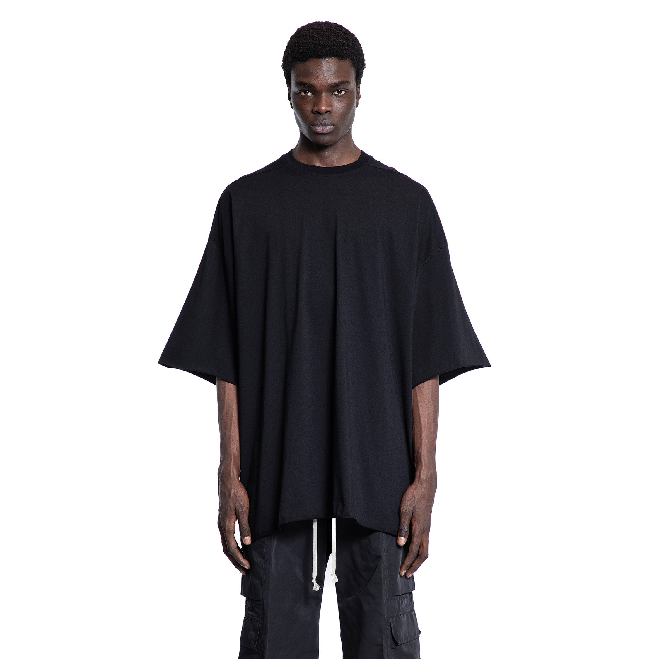 RICK OWENS MAN BLACK T-SHIRTS & TANK TOPS