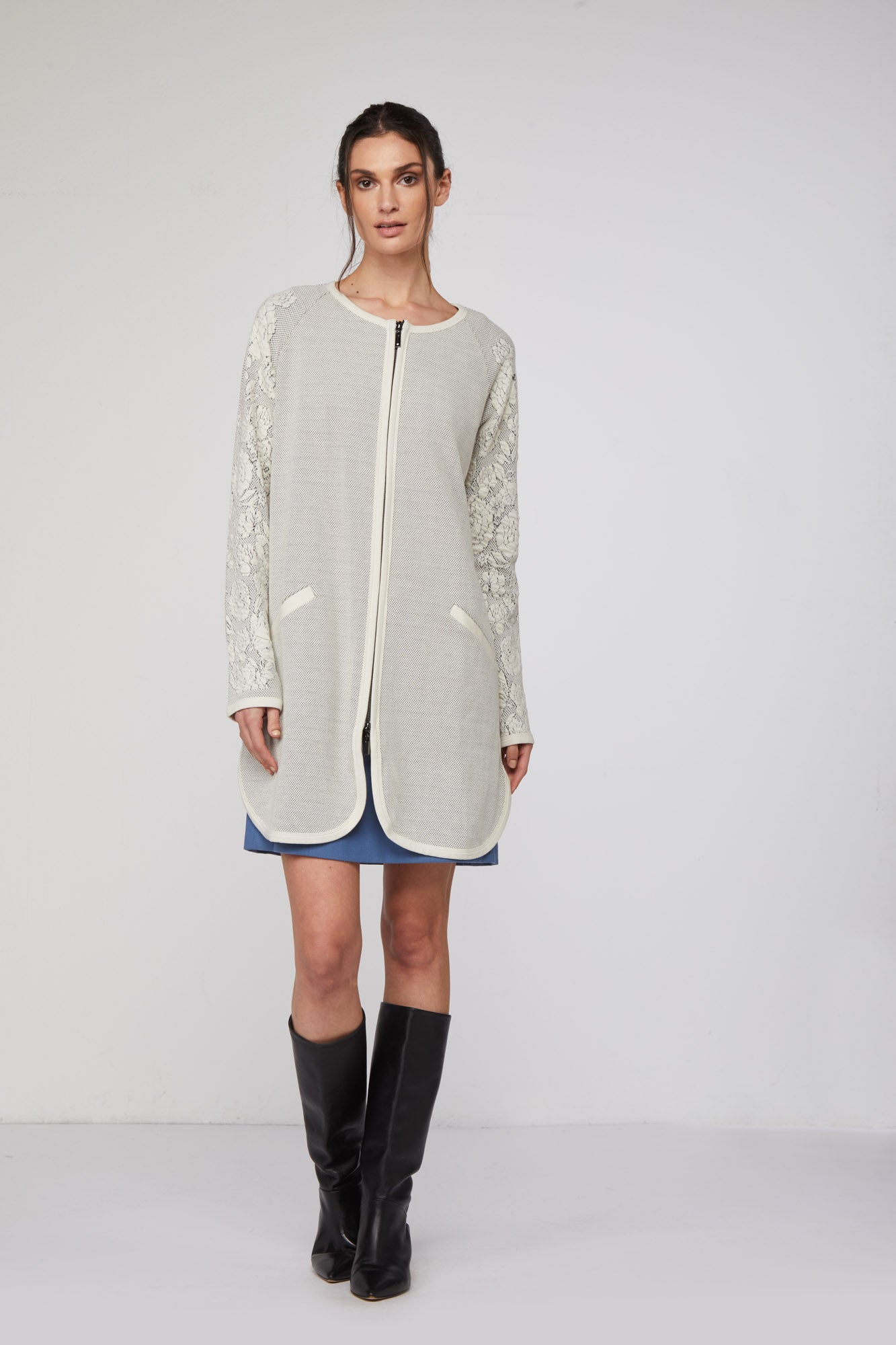 TWINSET Cardigan Felpato Bianco