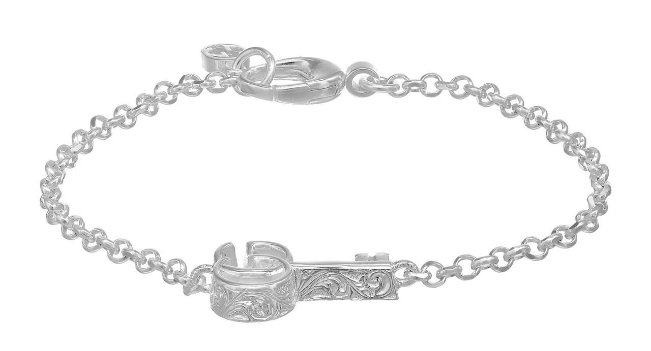 GUCCI Sterling Silver GG Marmont Key Bracelet YBA632207002