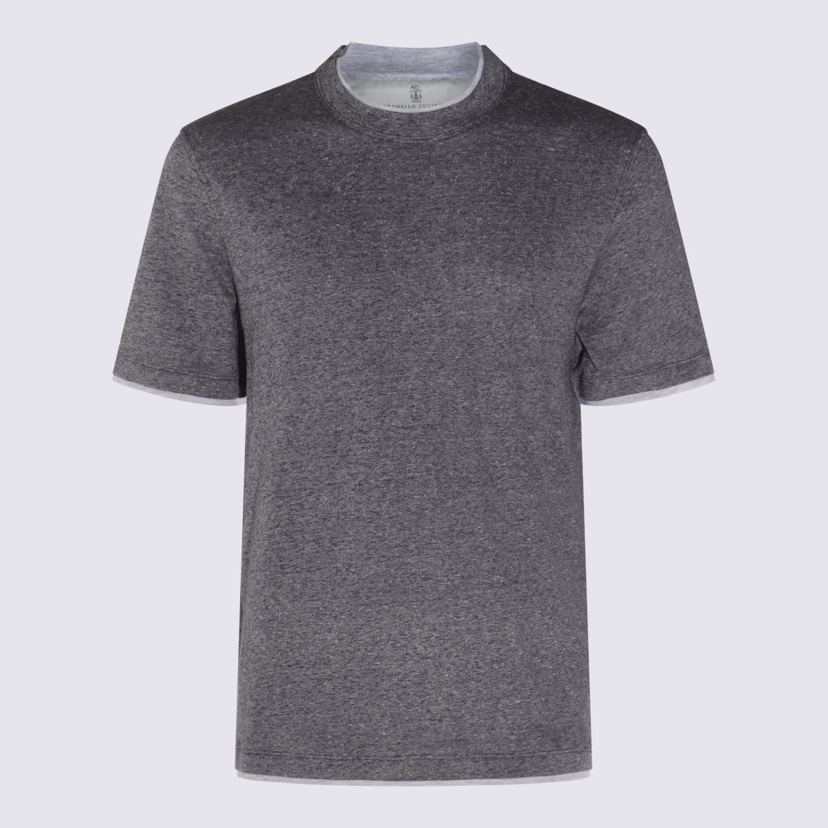 Brunello Cucinelli Grey Linen T-shirt