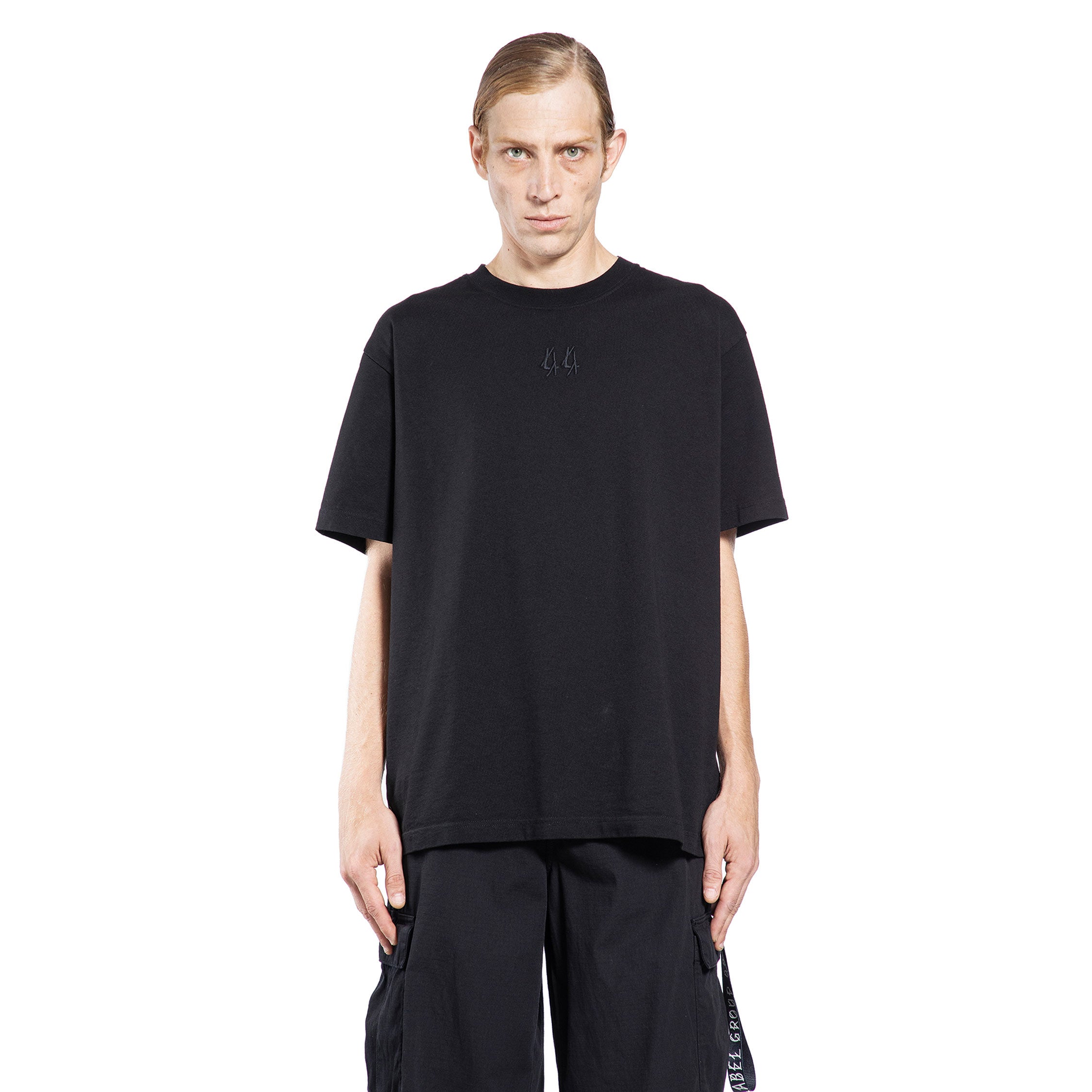 44 LABEL GROUP MAN BLACK T-SHIRTS & TANK TOPS