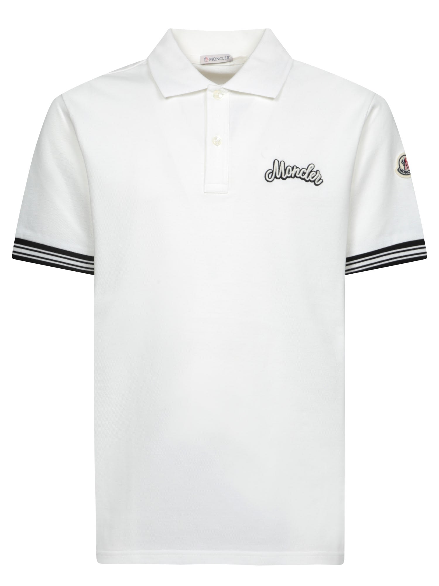 Moncler Logo Embroidered Short-sleeved Polo Shirt