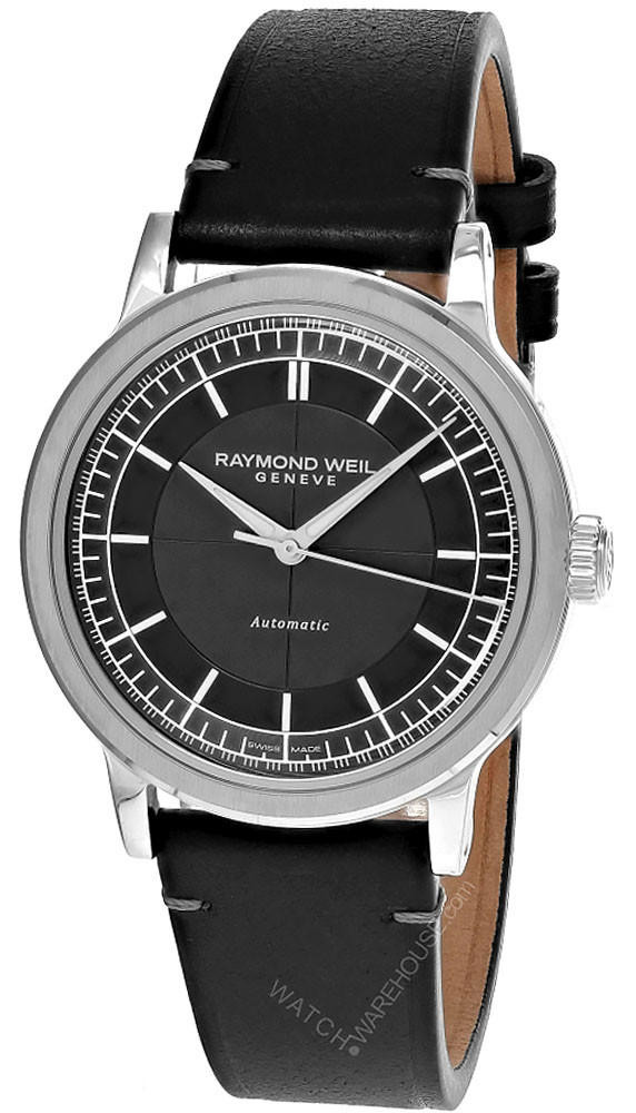 RAYMOND WEIL Millesime 39.5MM Black Leather Men's Watch 2925-STC-60001