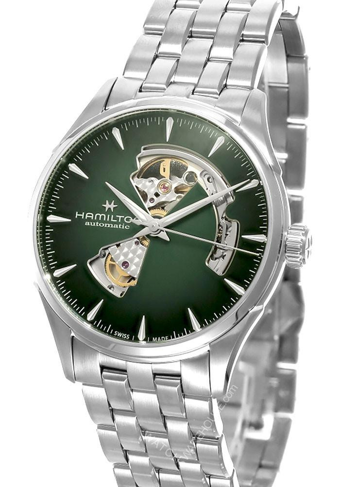 HAMILTON Jazzmaster Open Heart Automatic SS 42MM Green Dial Men's Watch H32705160