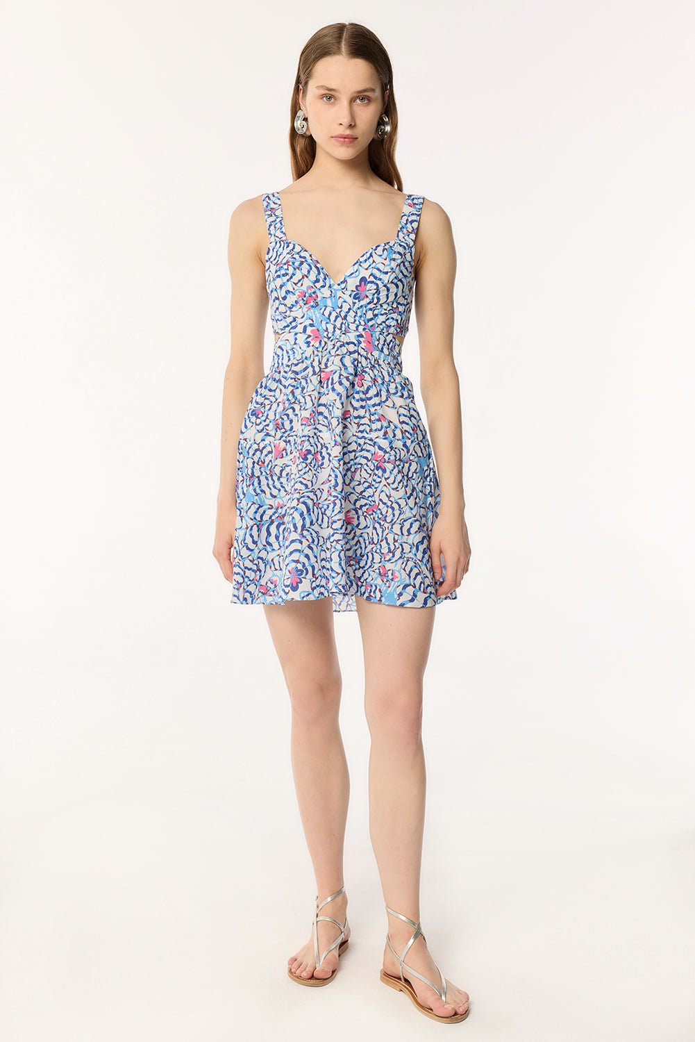 Mini Dress Coco - Blue Wings Flower
