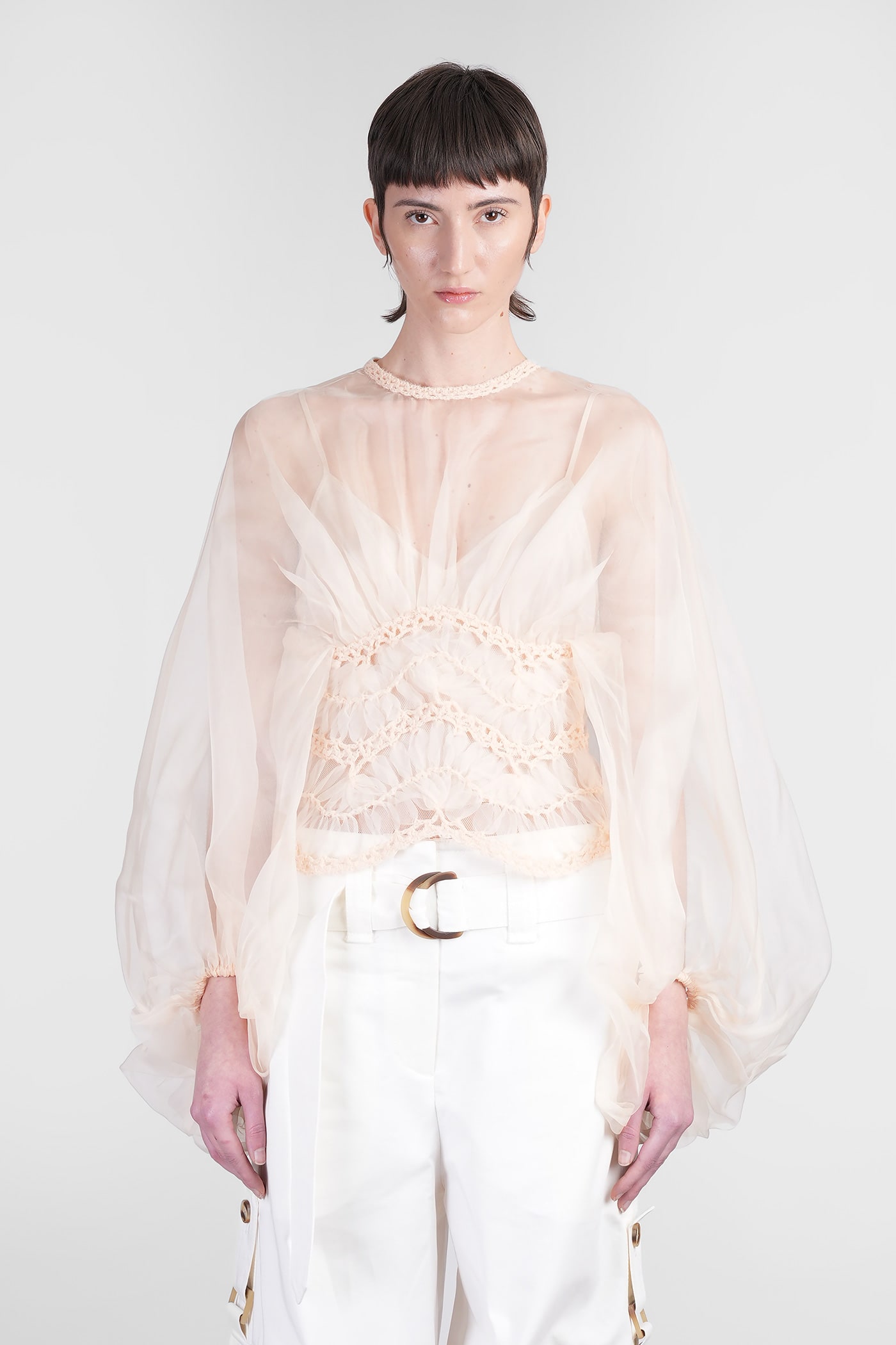 Zimmermann Blouse In Beige Silk