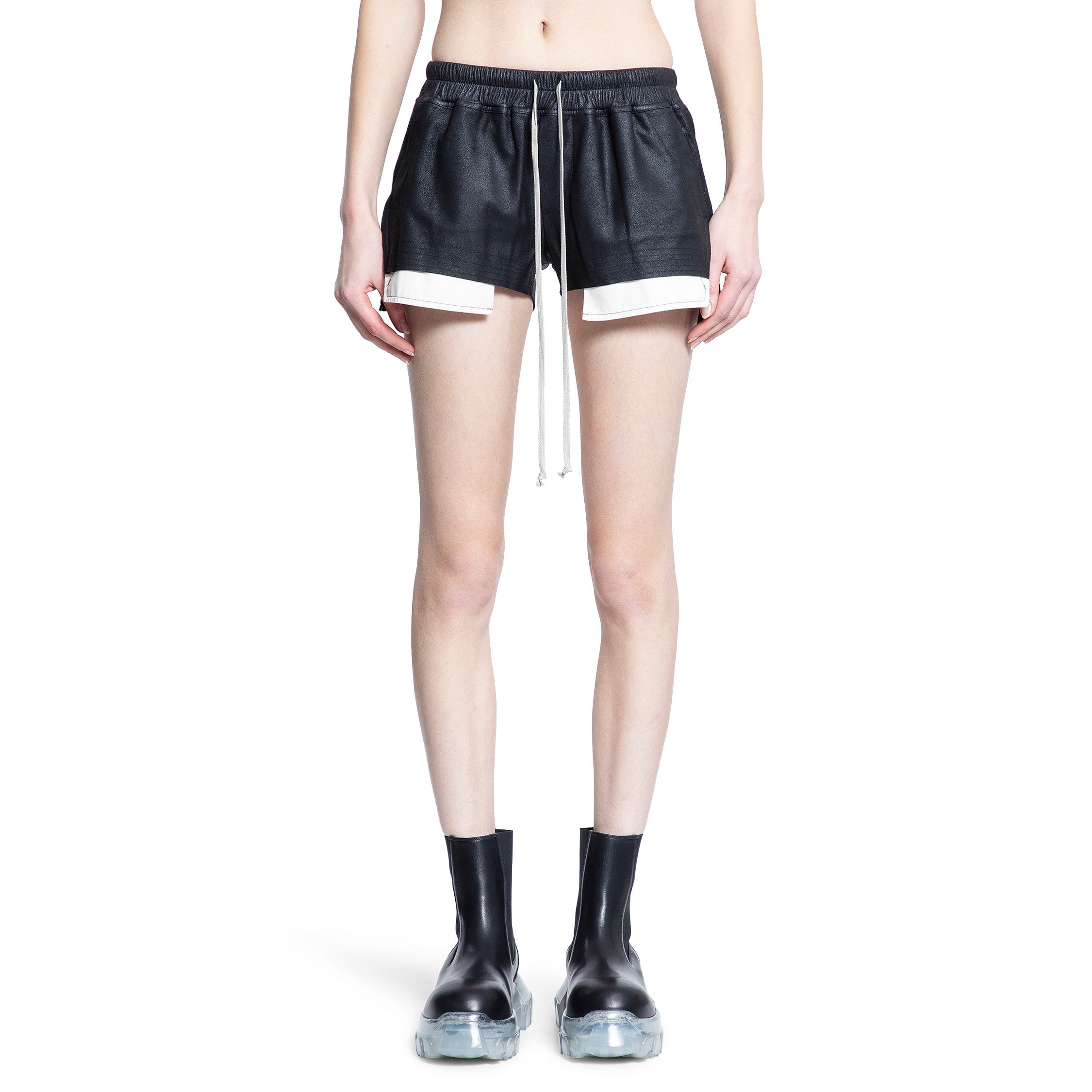 RICK OWENS WOMAN BLACK SHORTS