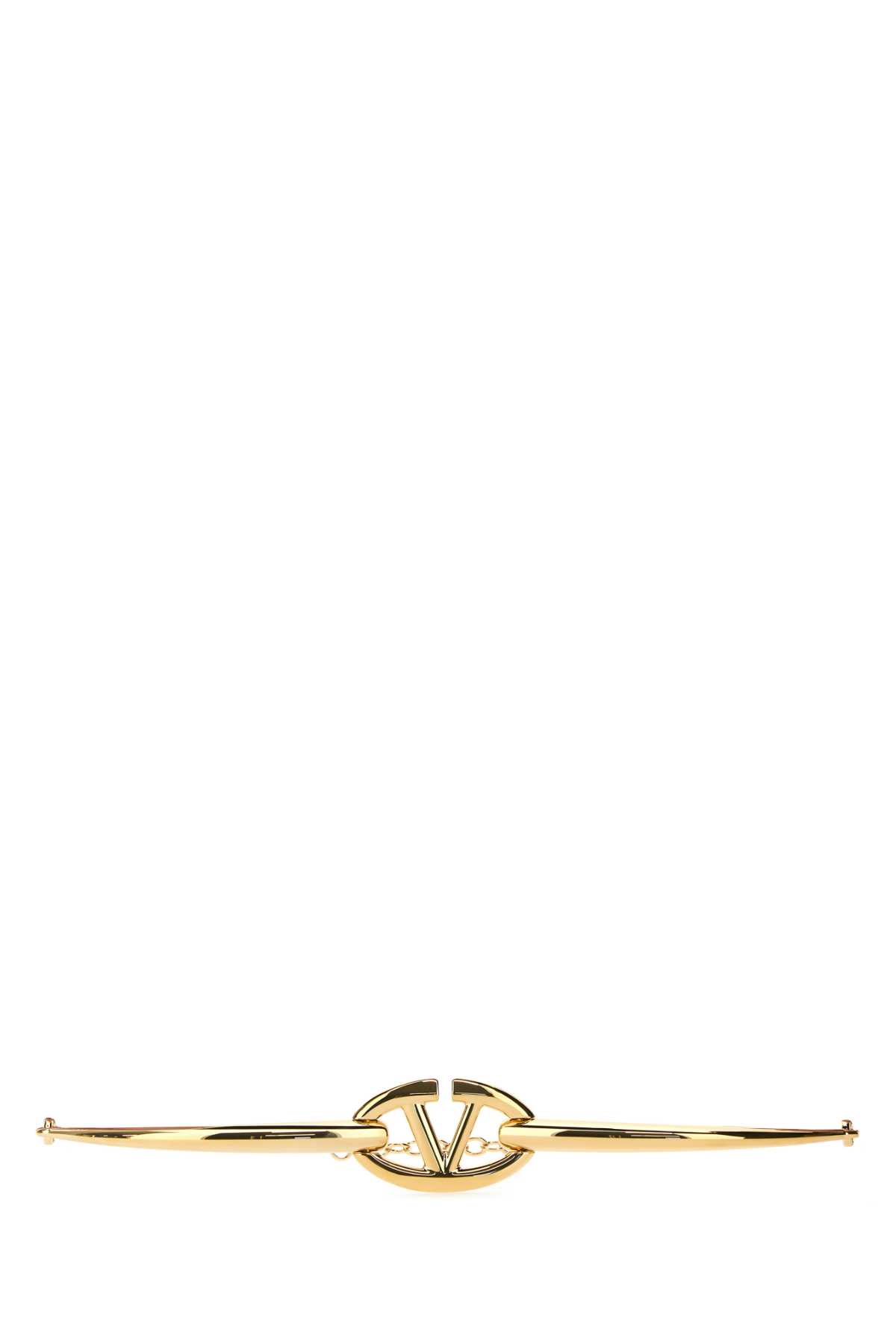 Valentino Garavani 金色金属Vlogo Bold系列腰带