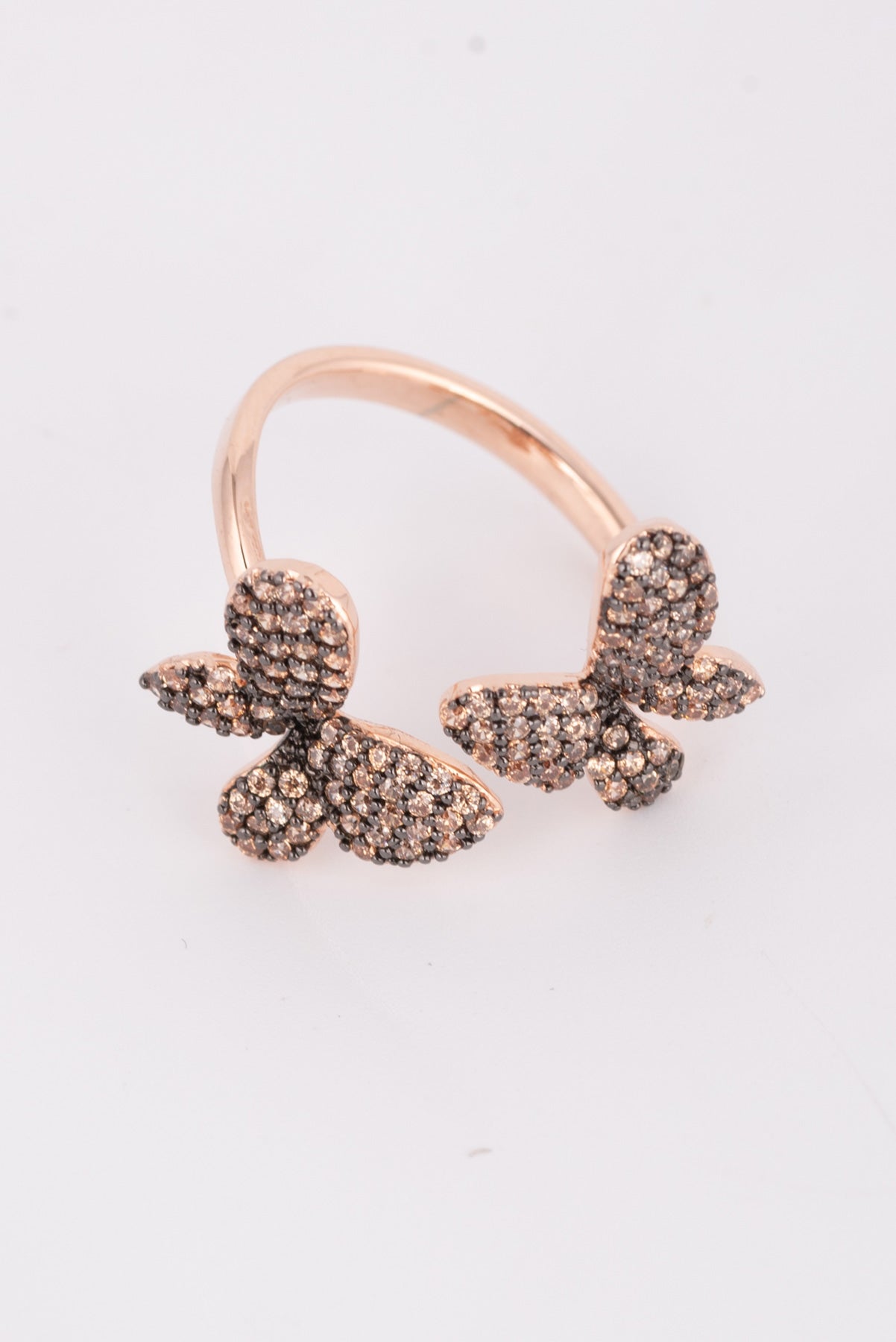 MELUSina BIJOUX Anello Doppio Fiore香槟