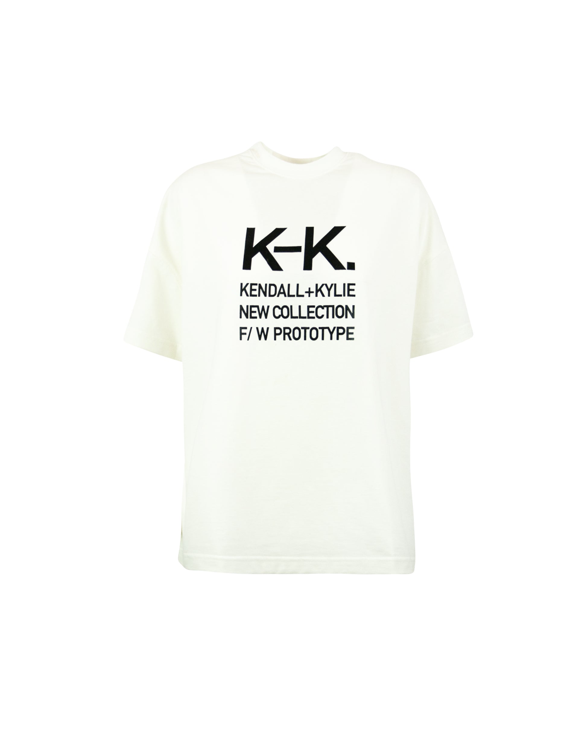 KENDALL AND KYLIE 白色带文字T恤