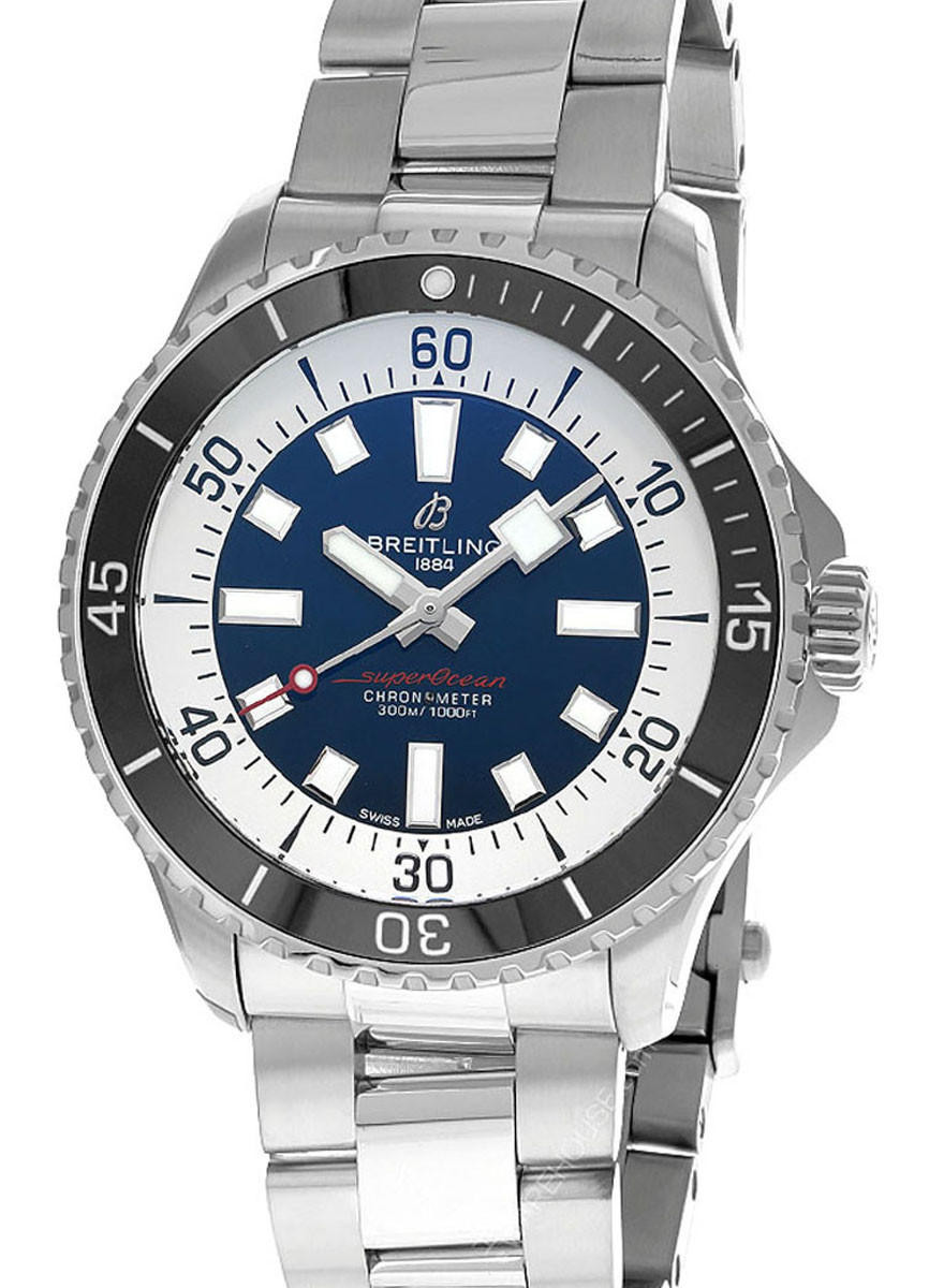 BREITLING Superocean AUTO 44MM SS Blue Dial Men's Watch A17376211C1A1