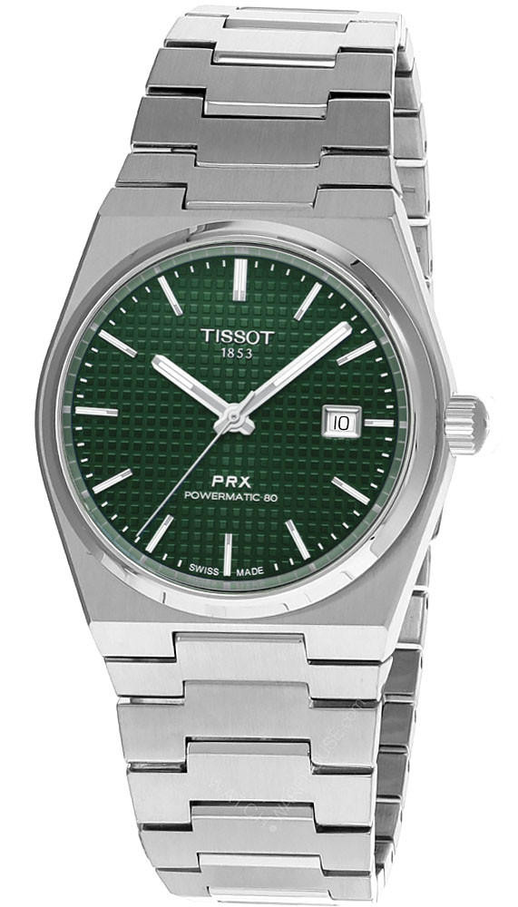 TISSOT PRX Powermatic 80 35MM SS Green Dial Women's Watch T137.207.11.091.00 /T1372071109100
