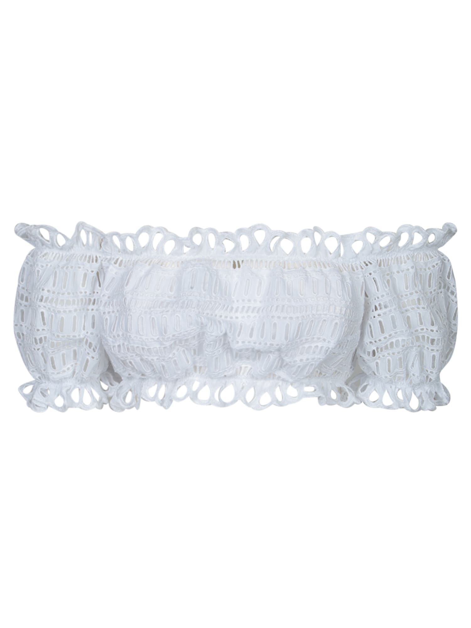 Ermanno Scervino 白色Sangallo抹胸上衣
