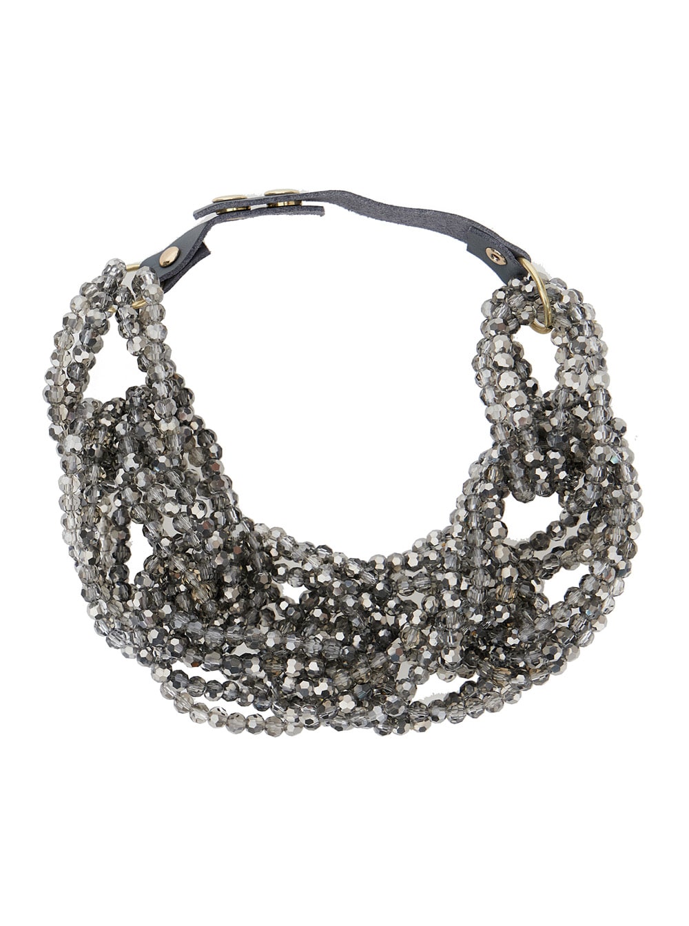 Antonelli valentina Metallic Necklace With Snap Buttons In Brass Woman