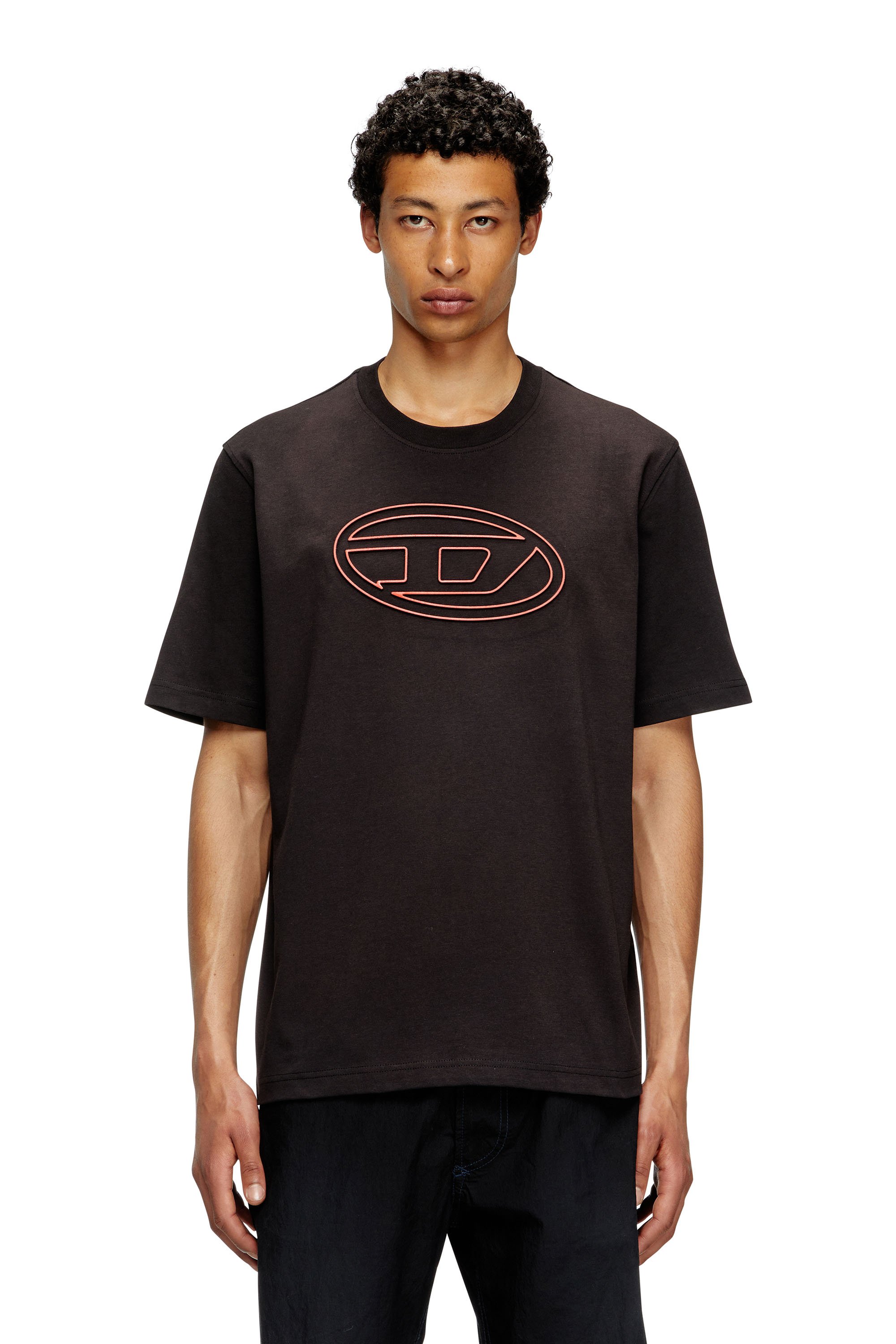 Diesel - T-shirt with embossed Oval D - T-Shirts - Man - Multicolor