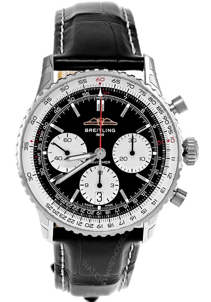 BREITLING Navitimer B01 Automatic Chronograph 41MM Leather Men's Watch AB0139211B1P1