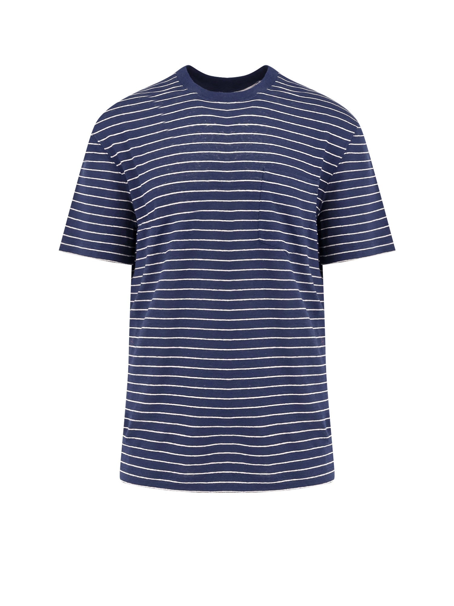 Brunello Cucinelli Striped Linen Stretch Jersey T-shirt
