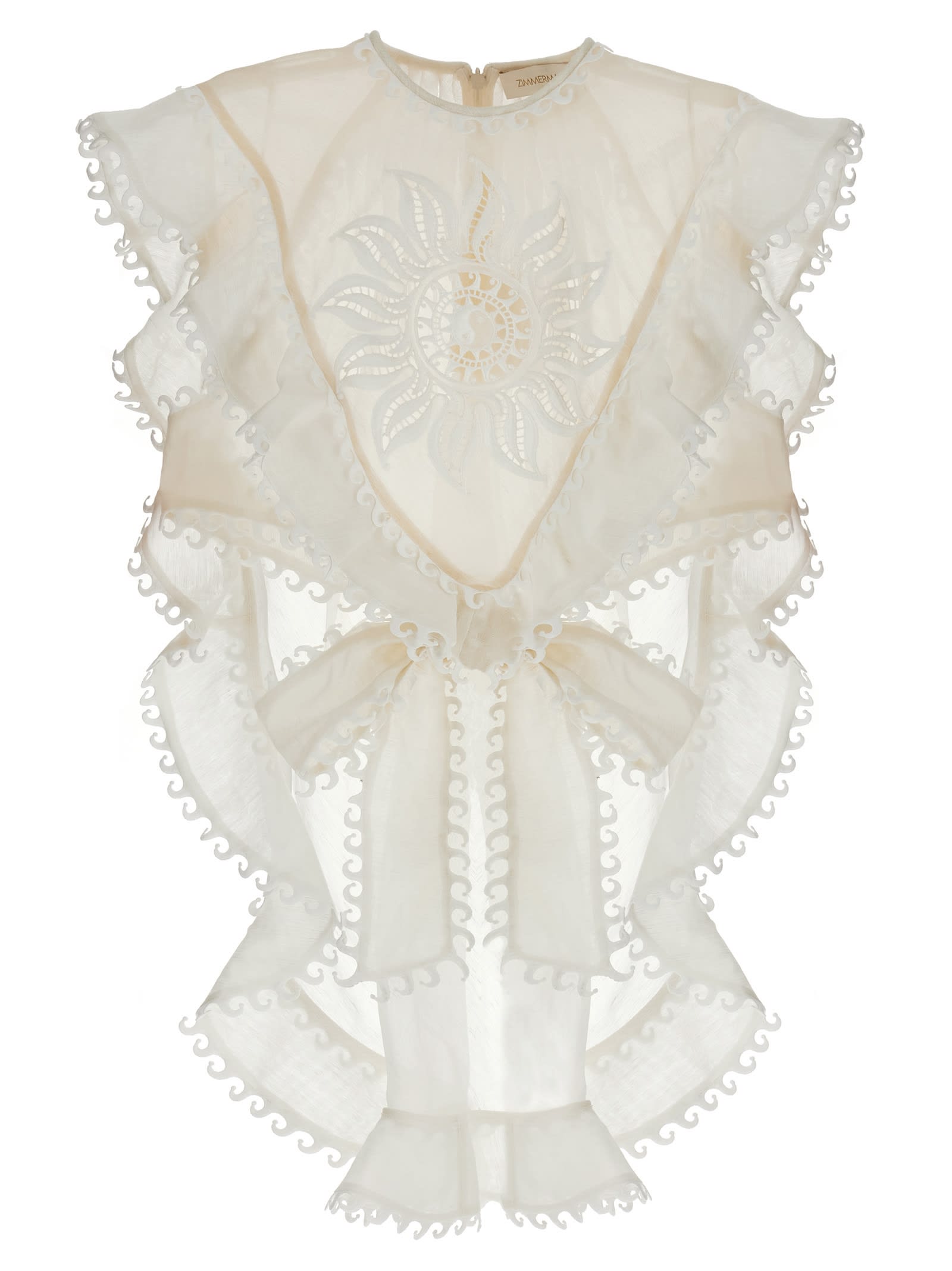 Zimmermann balance 瀑布领上衣