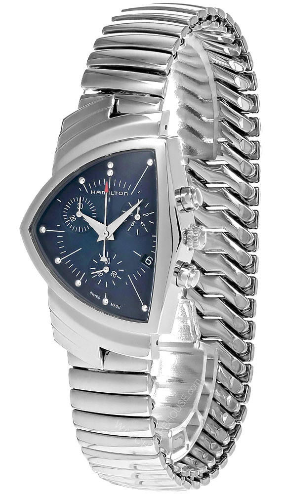 HAMILTON Ventura CHRONO Quartz SS Blue Dial Men's Watch H24432141