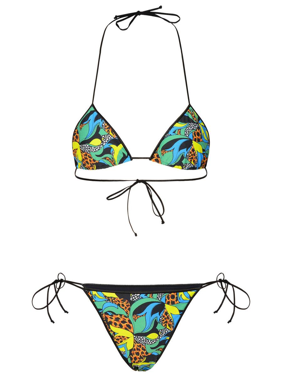 Reina Olga 'Sam' Green Polyamide Blend Bikini Set
