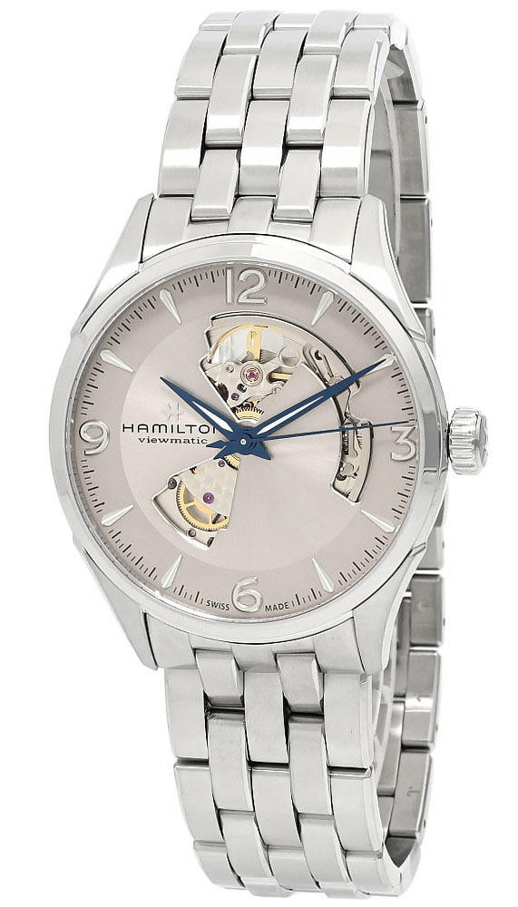 HAMILTON Jazzmaster 42MM Automatic SS Open Heart Men's Watch H32705121