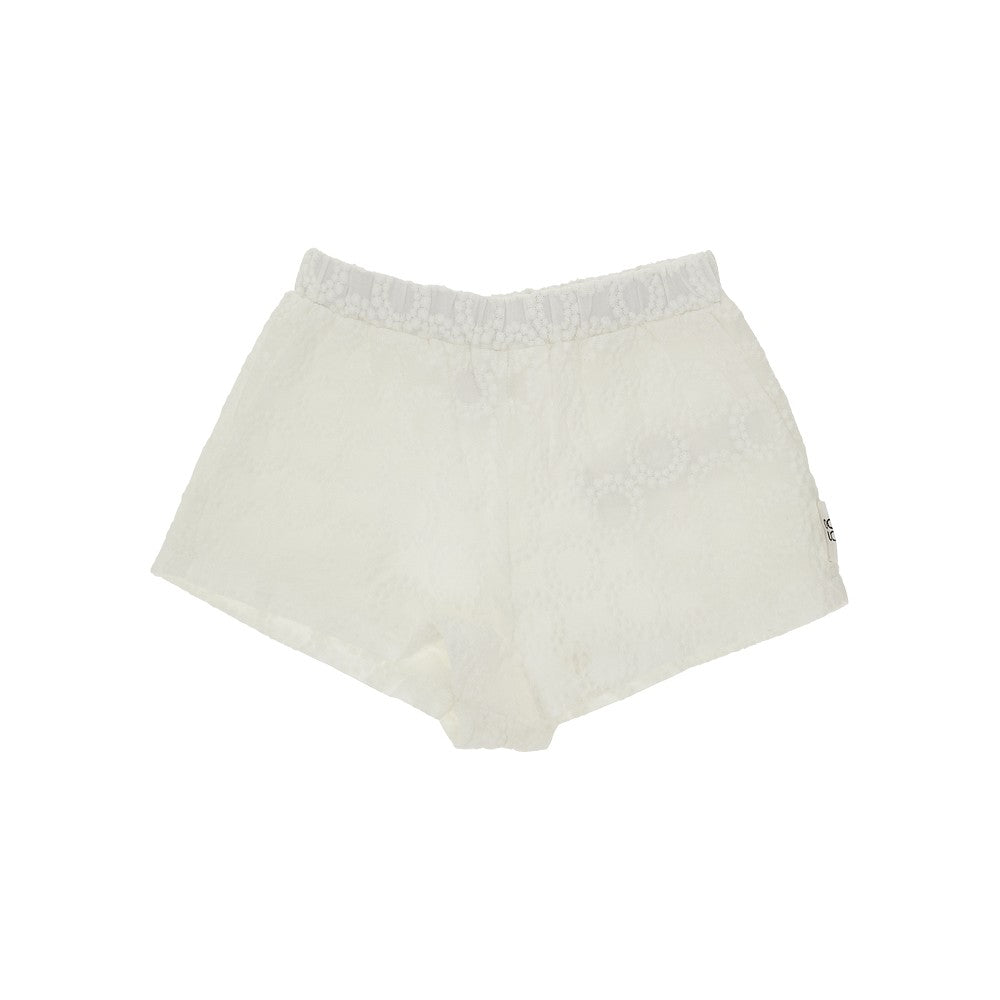 DOUDOU Poplin shorts with embroidery Kids