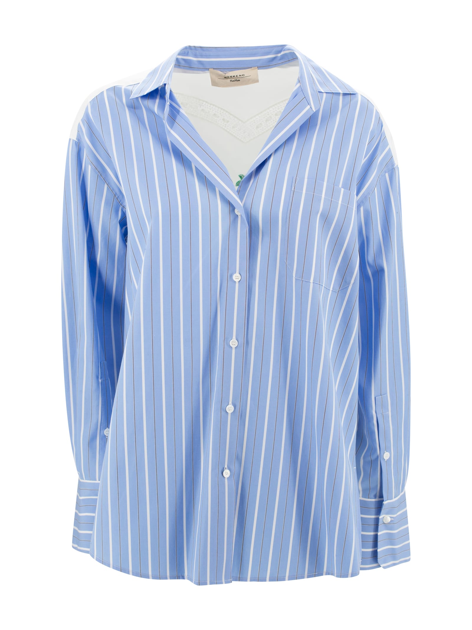 Weekend Max Mara Nadar Striped Poplin Shirt