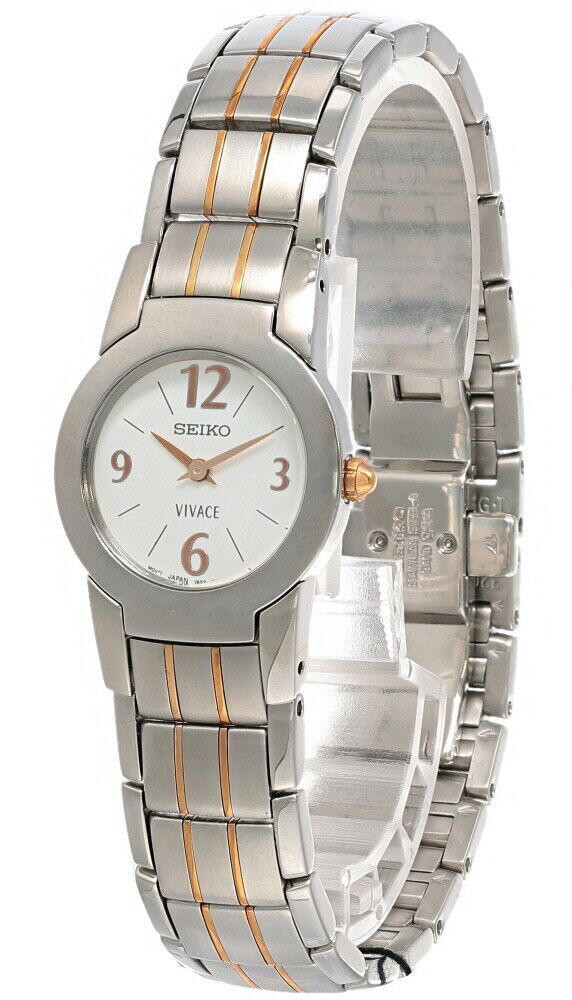 Seiko VIVACE White Dial 24MM Two-tone Women's Watch SUJ279