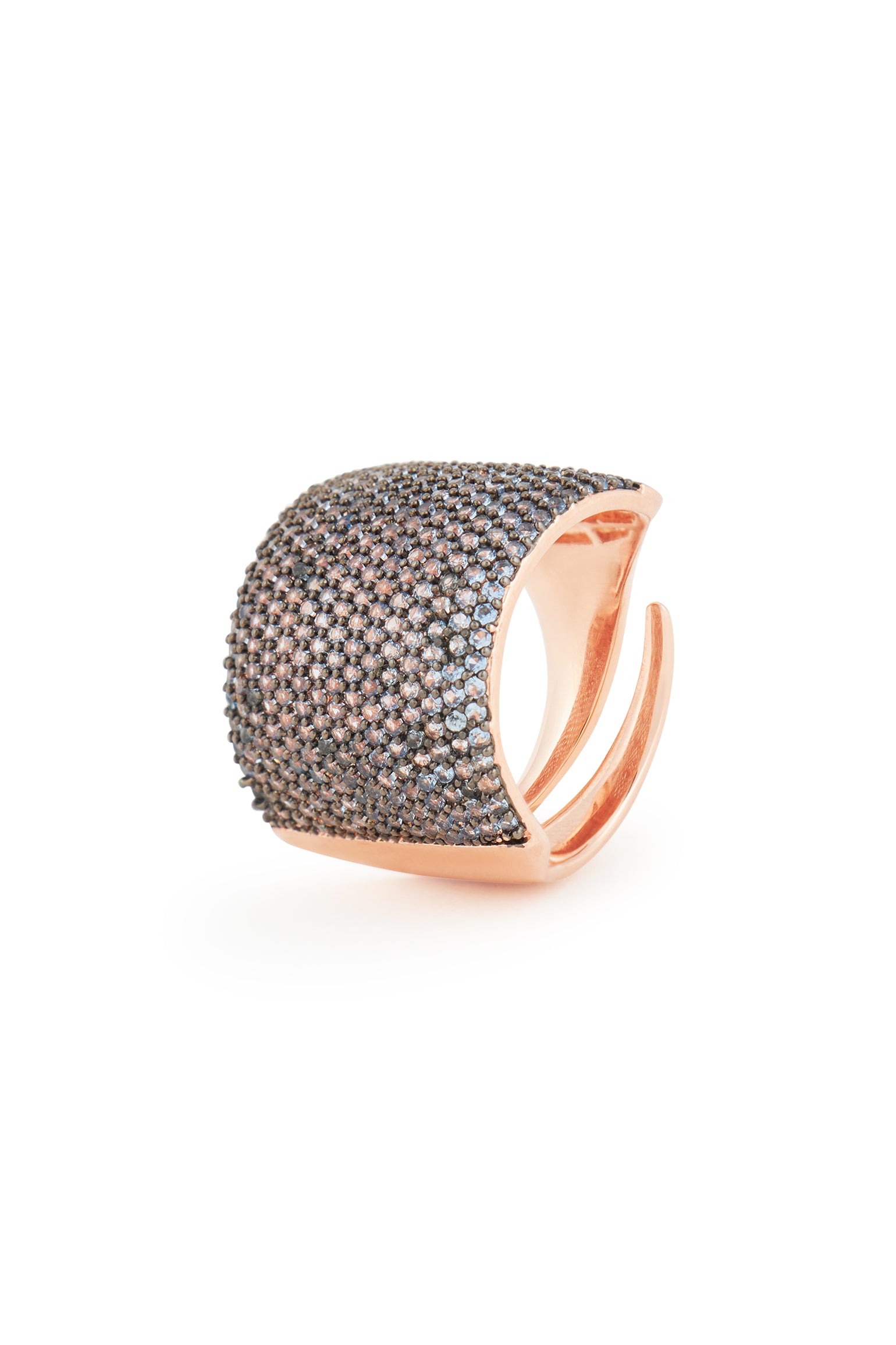MELUSina BIJOUX Anello Scudo Pavé牛仔裤