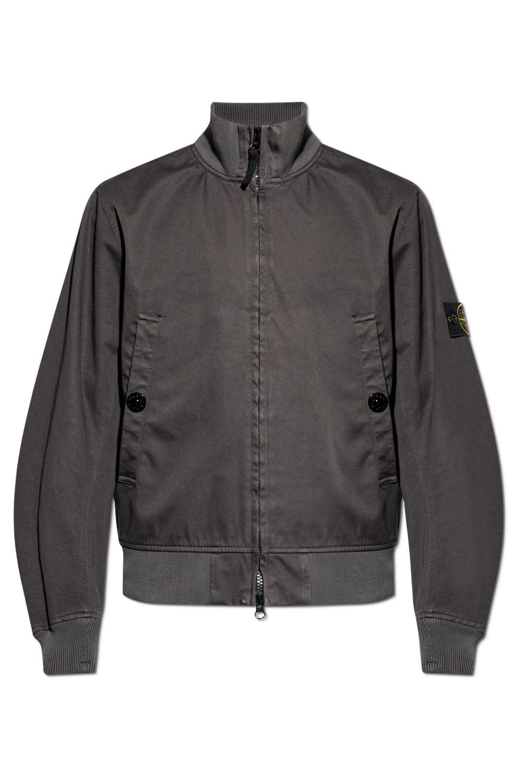 Stone Island Compass Patch High-neck Bomber Jacket