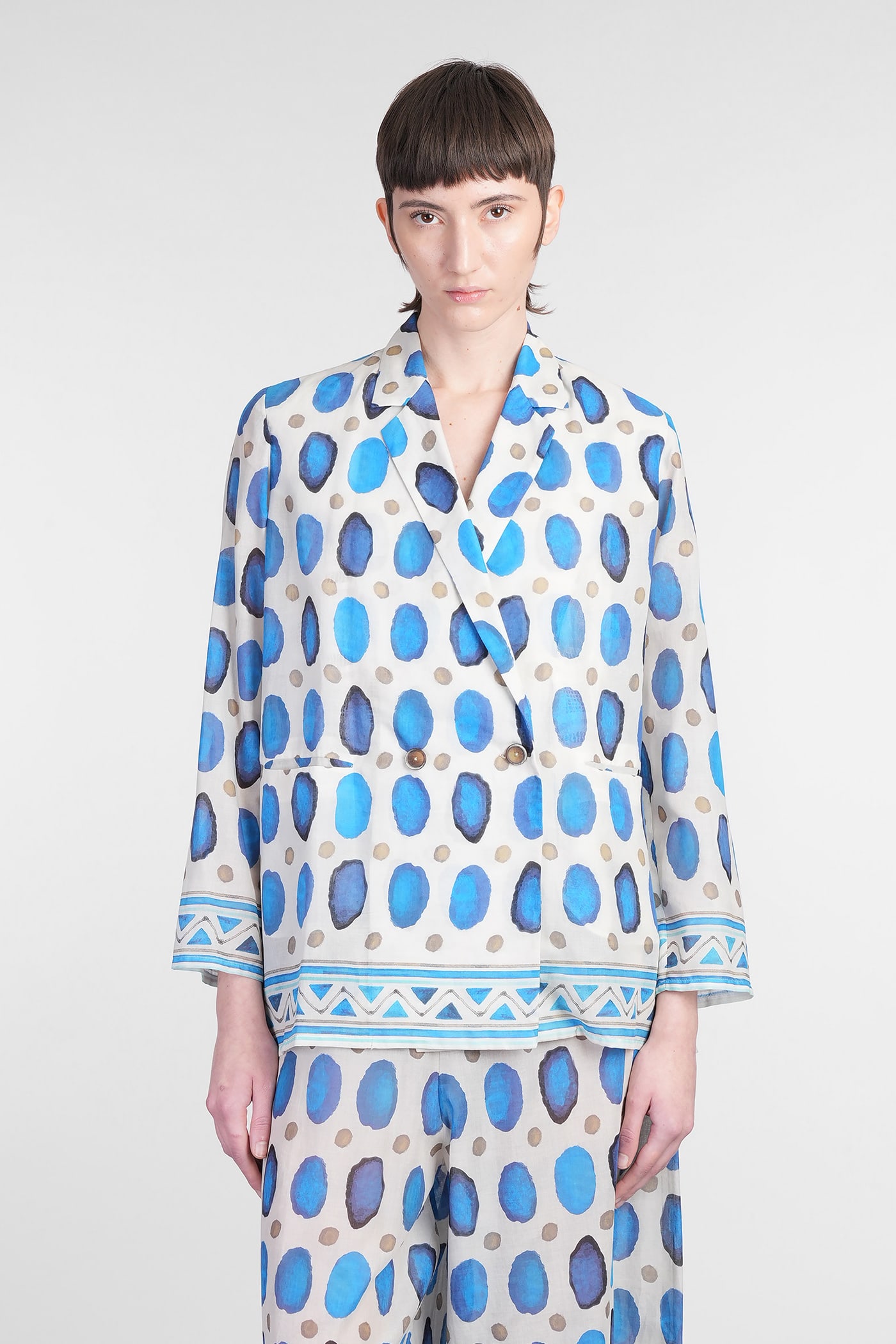 Holy Caftan Jam Shirt In Grey Cotton