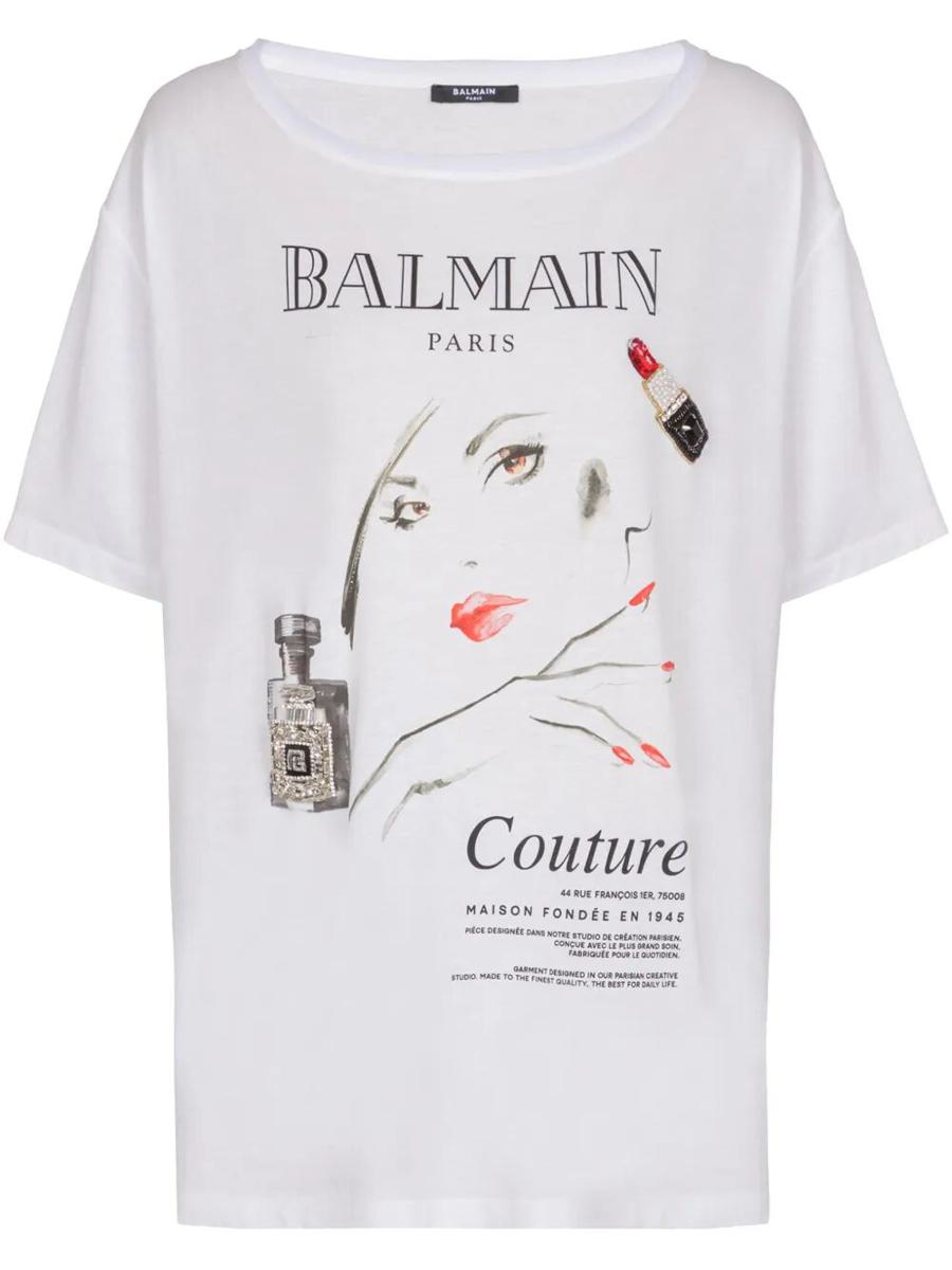 Balmain 美学印花刺绣贴布T恤