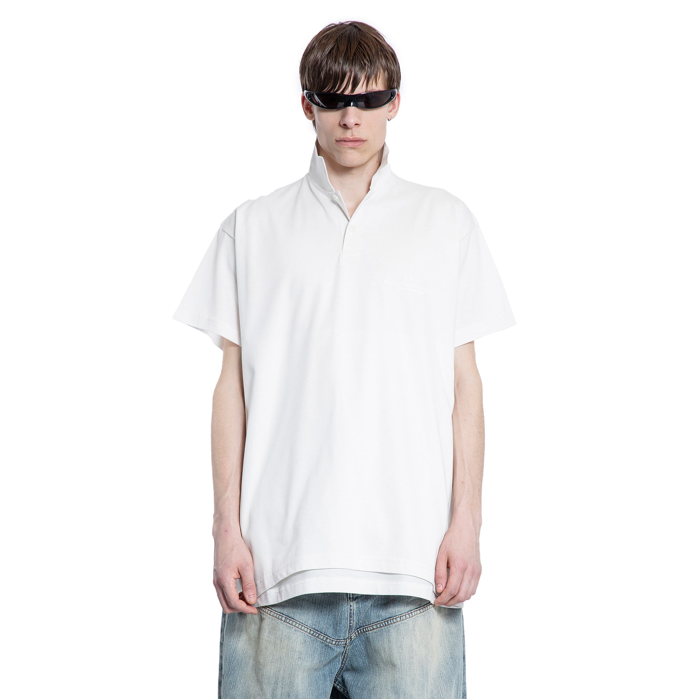 BALENCIAGA MAN WHITE T-SHIRTS & TANK TOPS