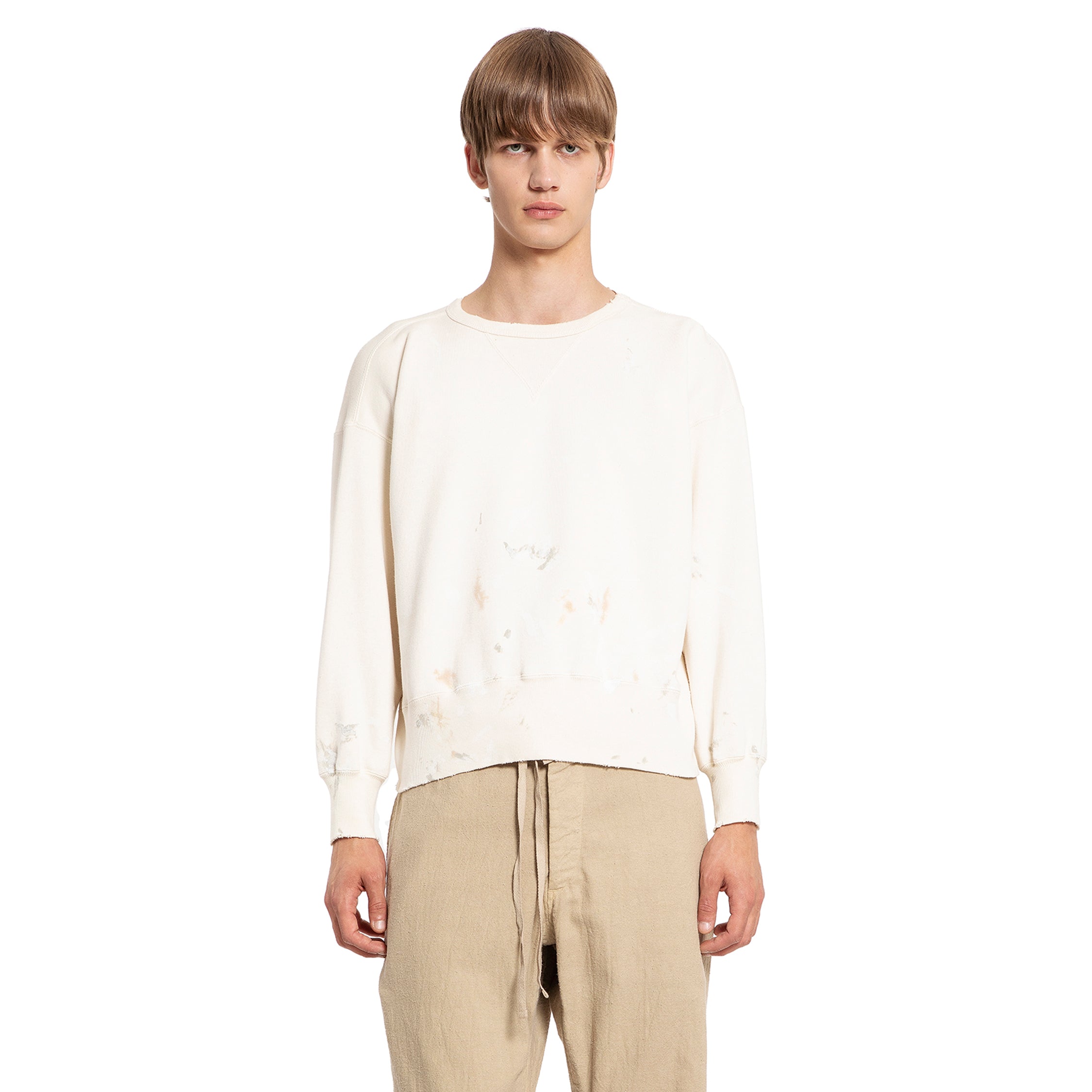 TAIGA TAKAHASHI MAN OFF-WHITE SWEATSHIRTS