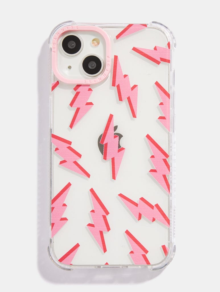 Pink & Red Lightning Bolt Shock i Phone Case, i Phone XR / 11 Case
