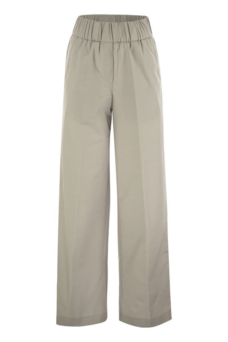 Peserico Trousers In Lightweight Technical Cotton Canvas