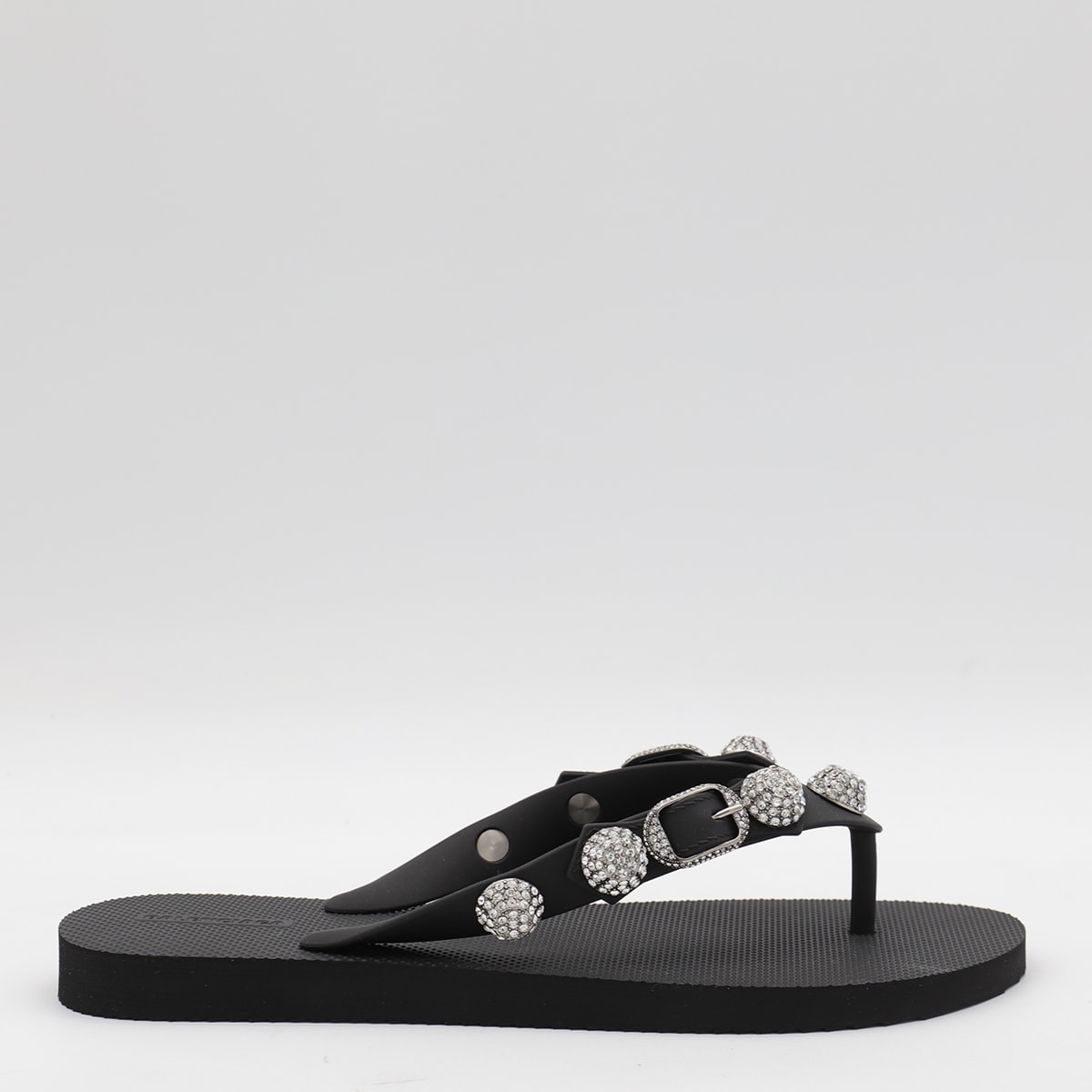 Balenciaga Black Rubber Flats