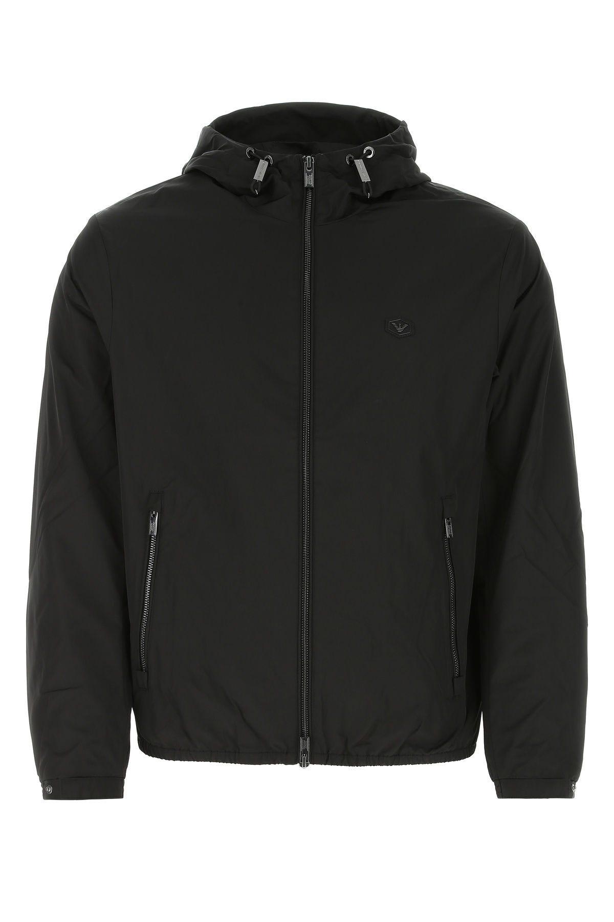 Emporio Armani Black Polyester Jacket