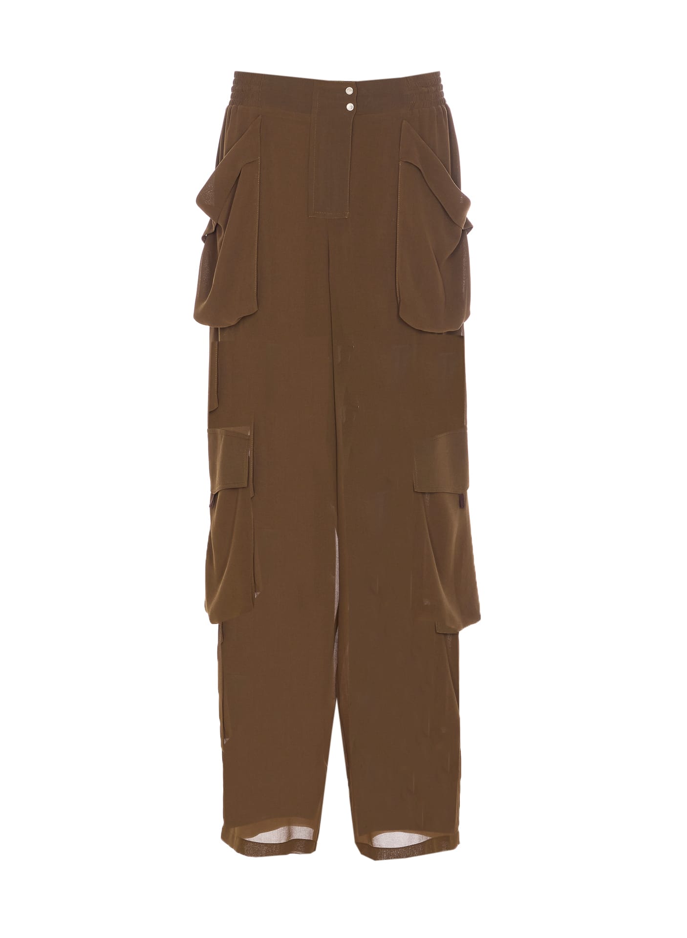 Pinko Transparent Georgette Cargo Pants