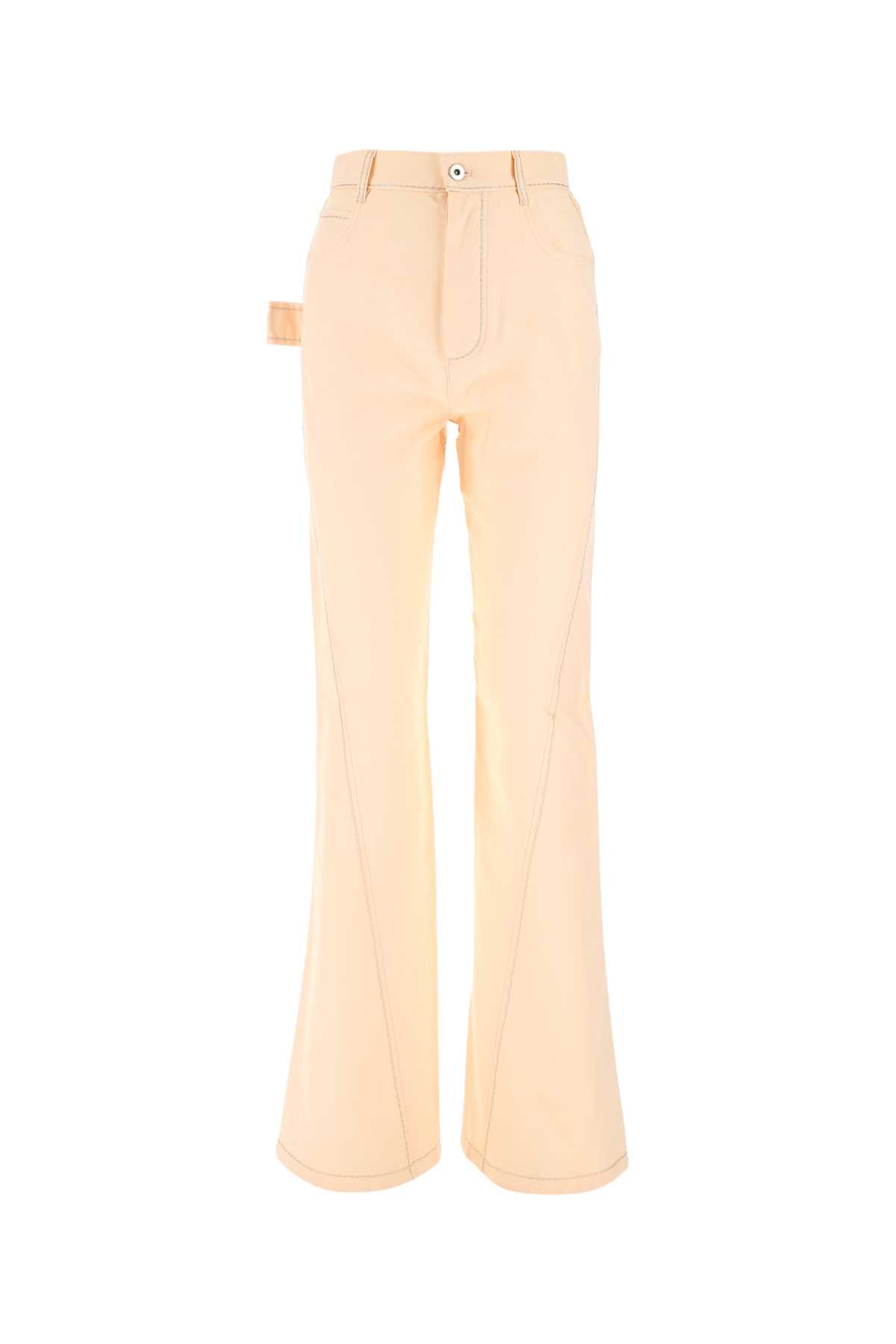 Bottega Veneta Peach Cotton Wide Leg Pant