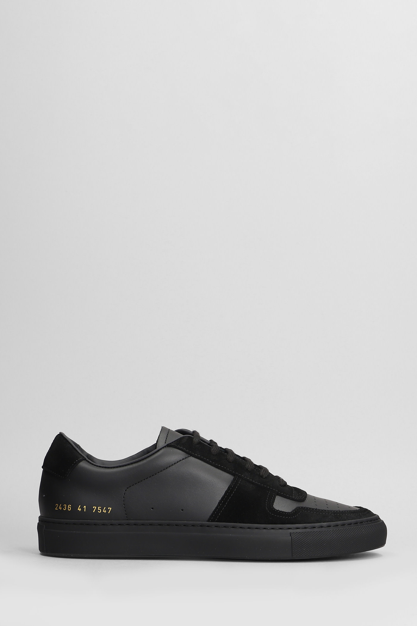 Common Projects Bball Sneakers In Black Suede And Leather