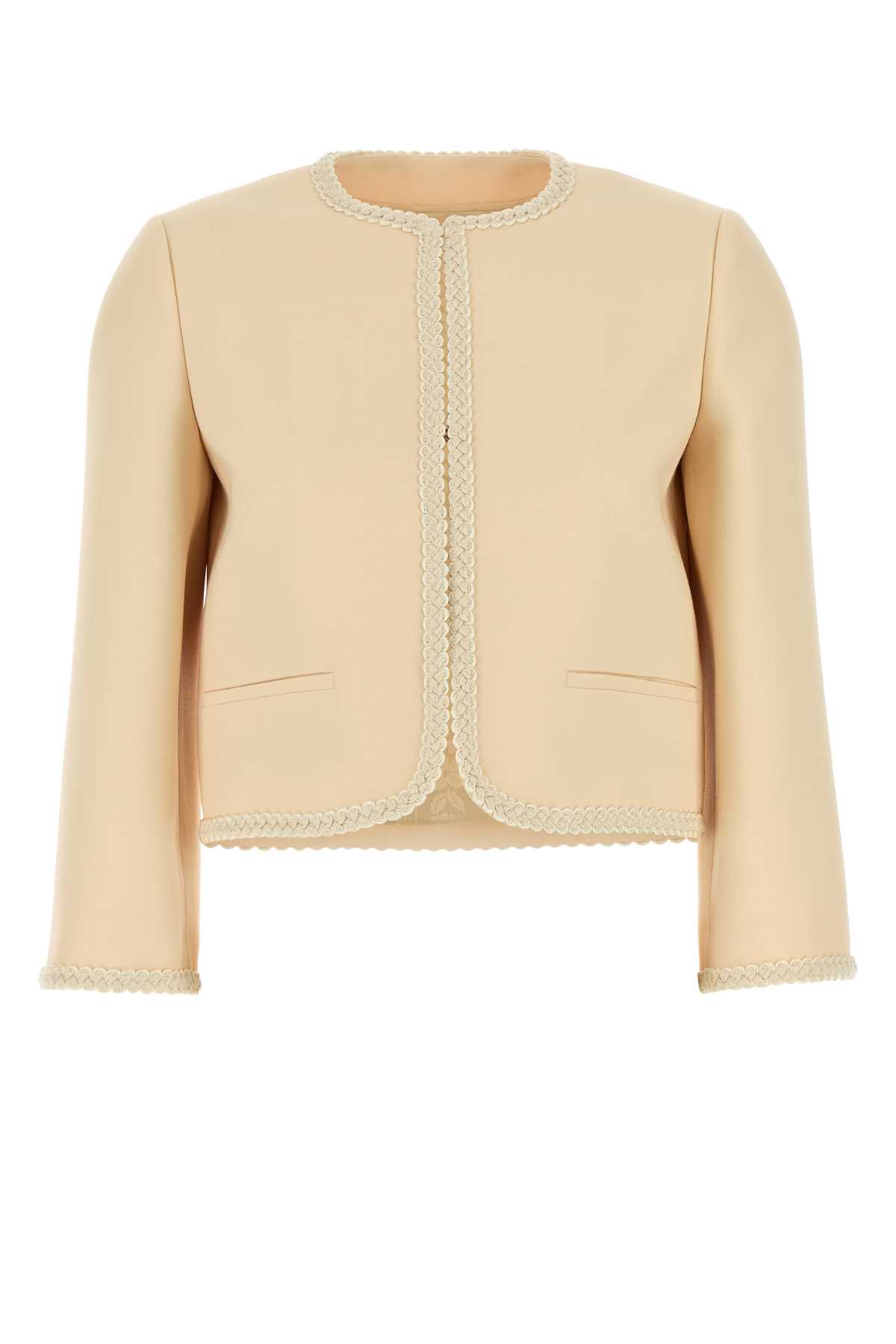 Valentino Garavani Cream Crepe Couture Blazer