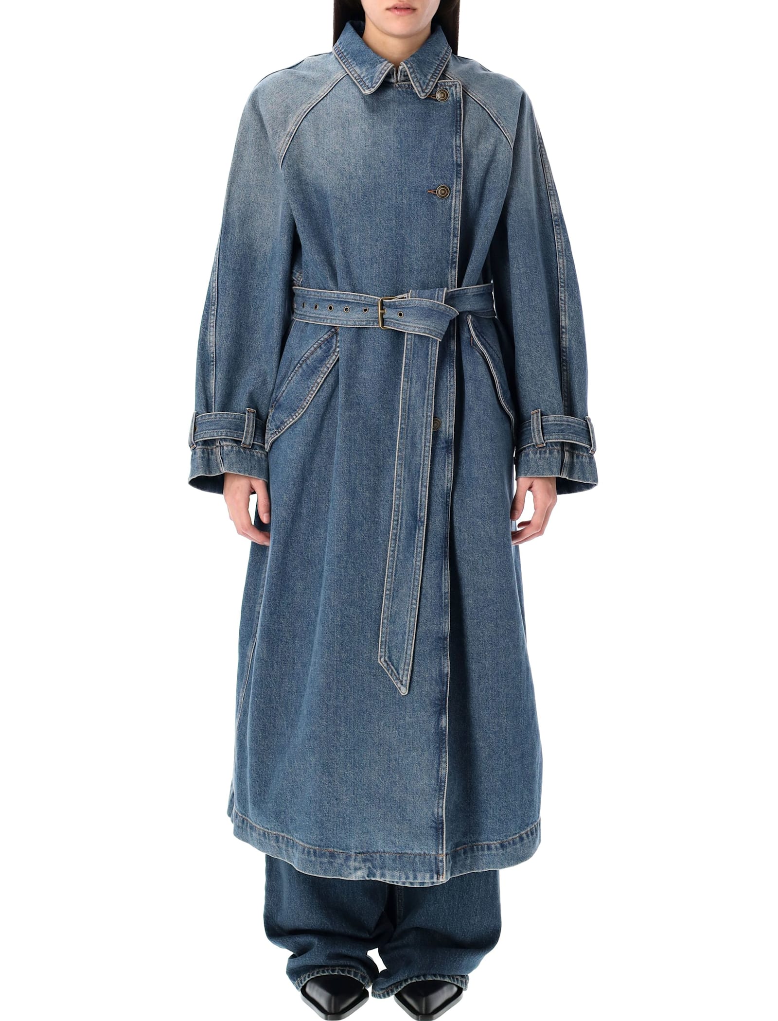 Isabel Marant Brekka Denim Trench Coat