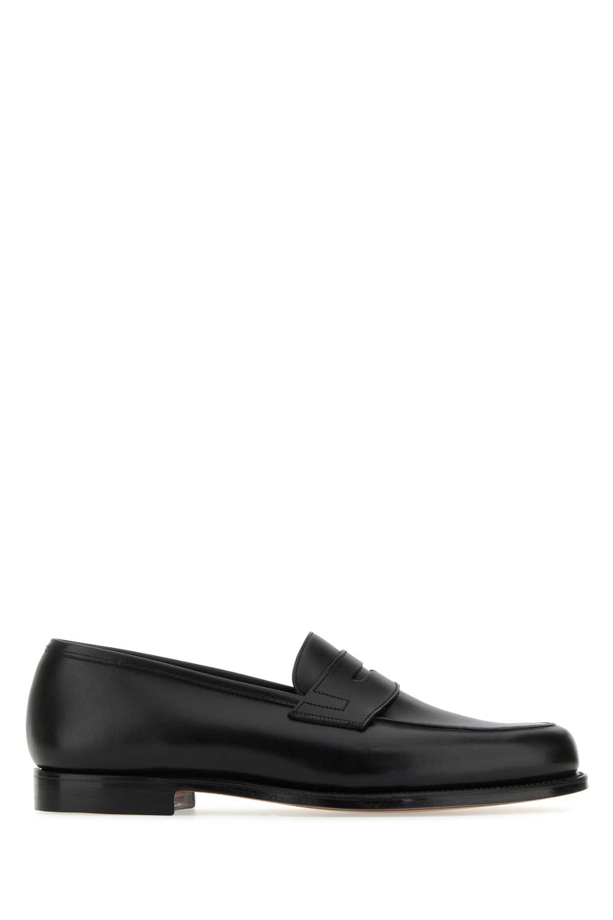 Crockett & Jones 黑色皮革 Grantham 2 乐福鞋