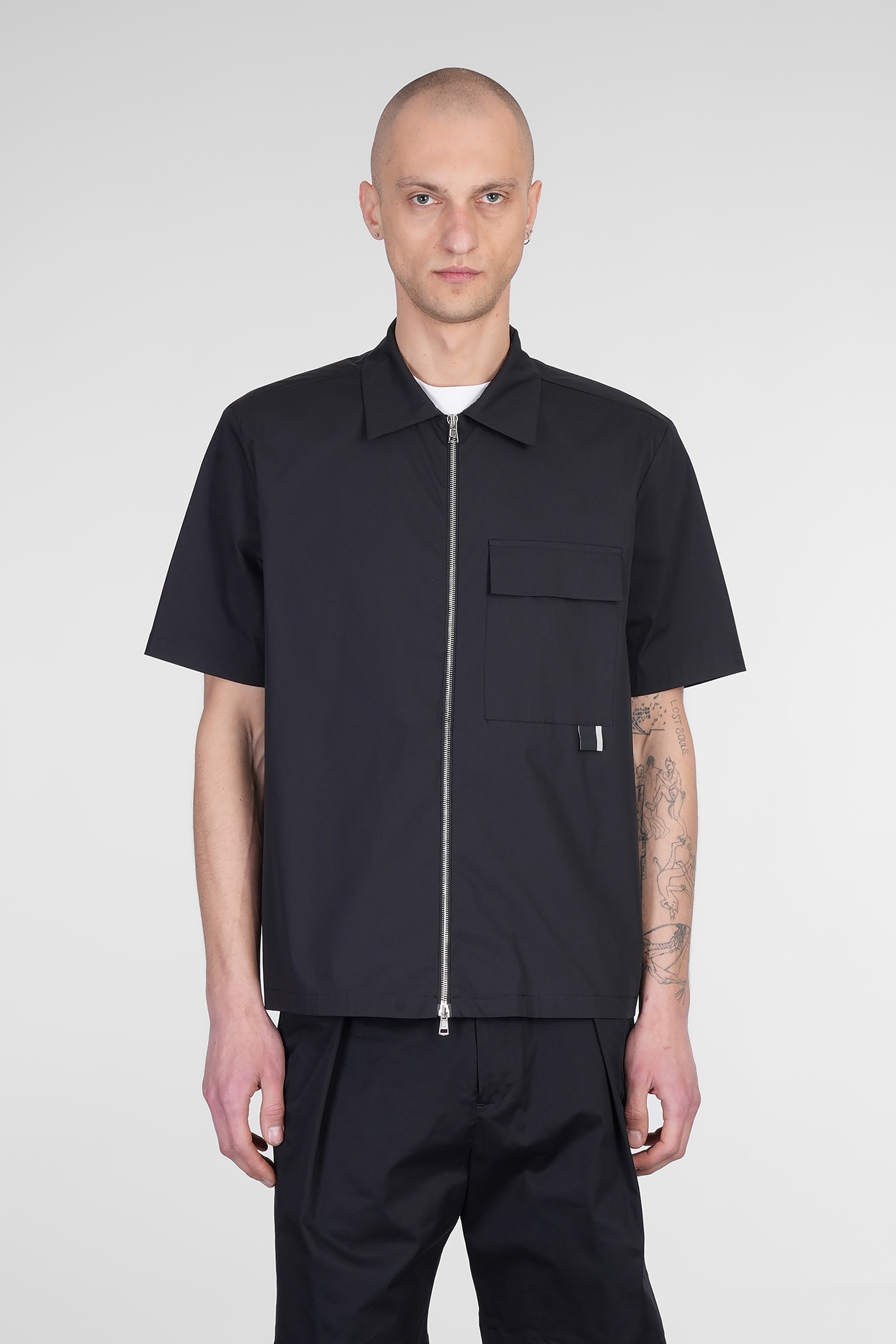 Low Brand S153 Shirt In Black Cotton