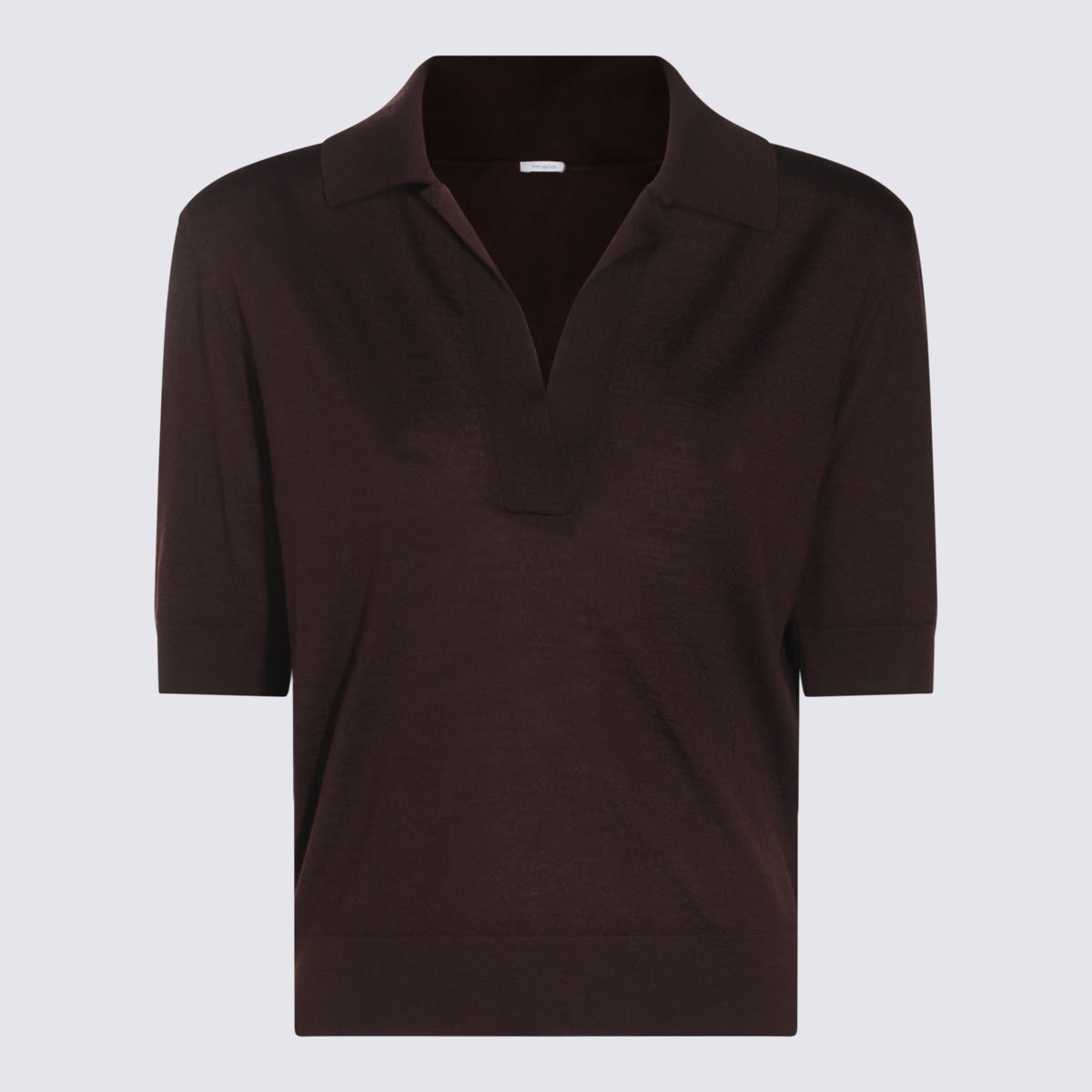 Malo Dark Brown Wool Polo Shirt