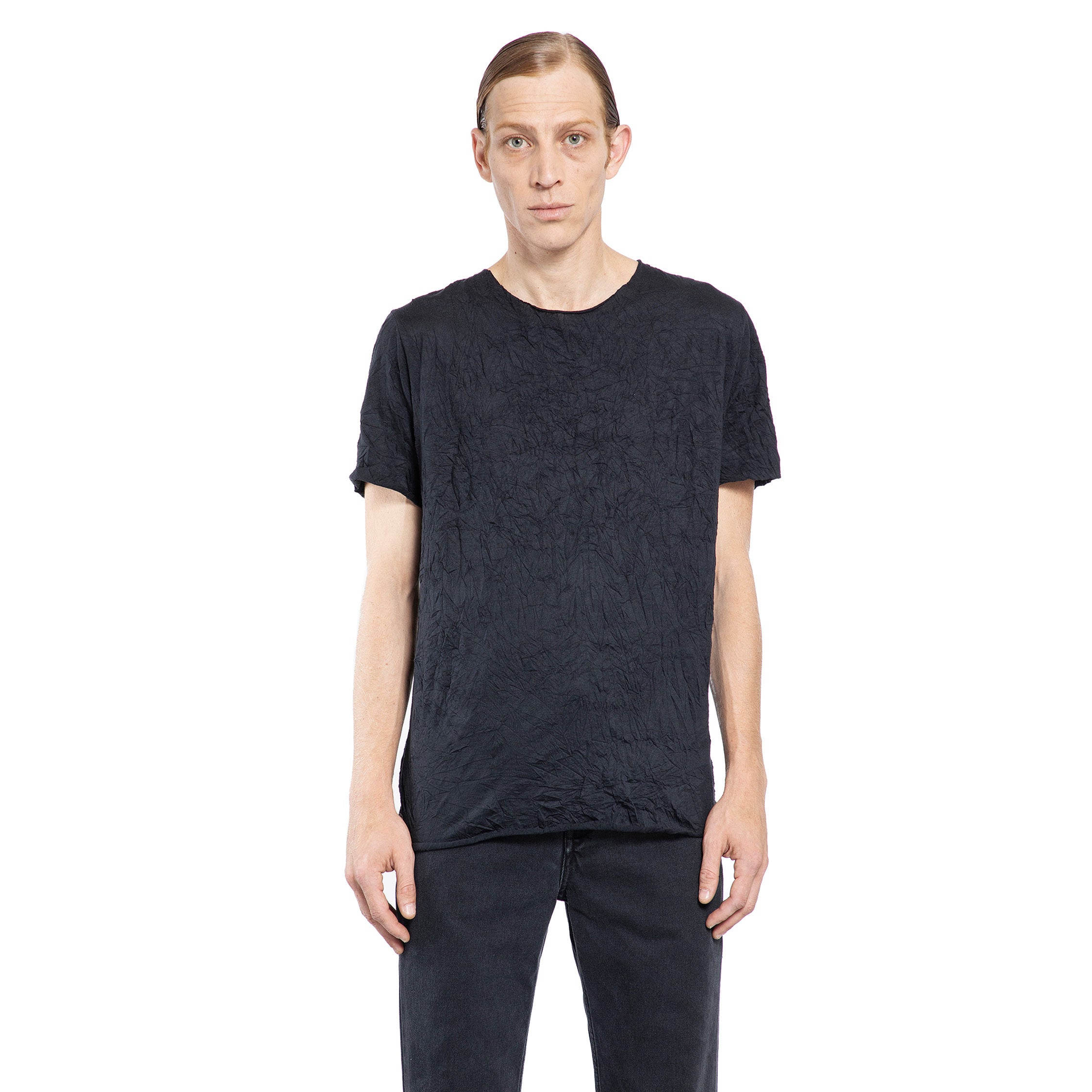 GIORGIO BRATO MAN BLACK T-SHIRTS & TANK TOPS